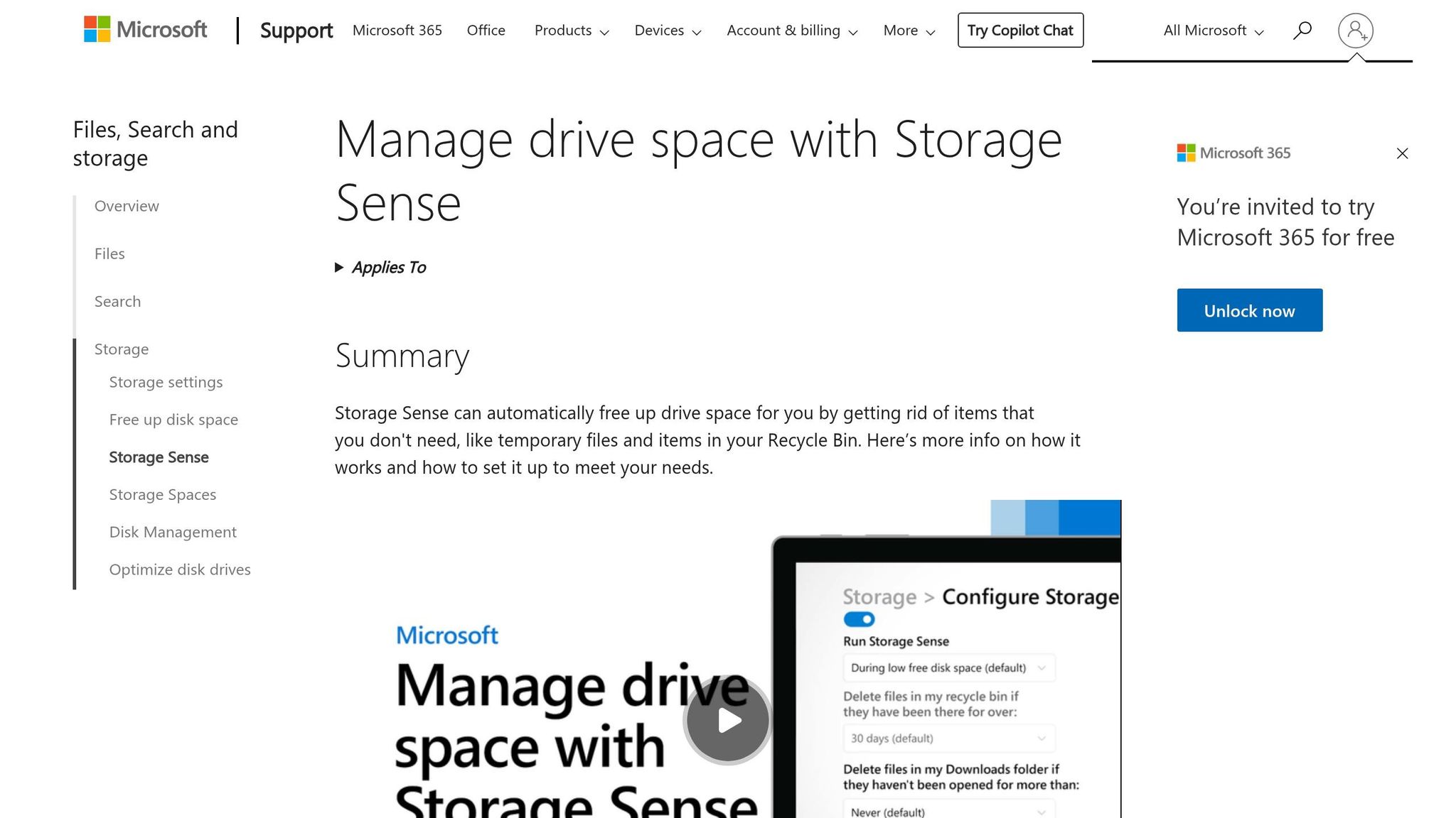 Storage Sense