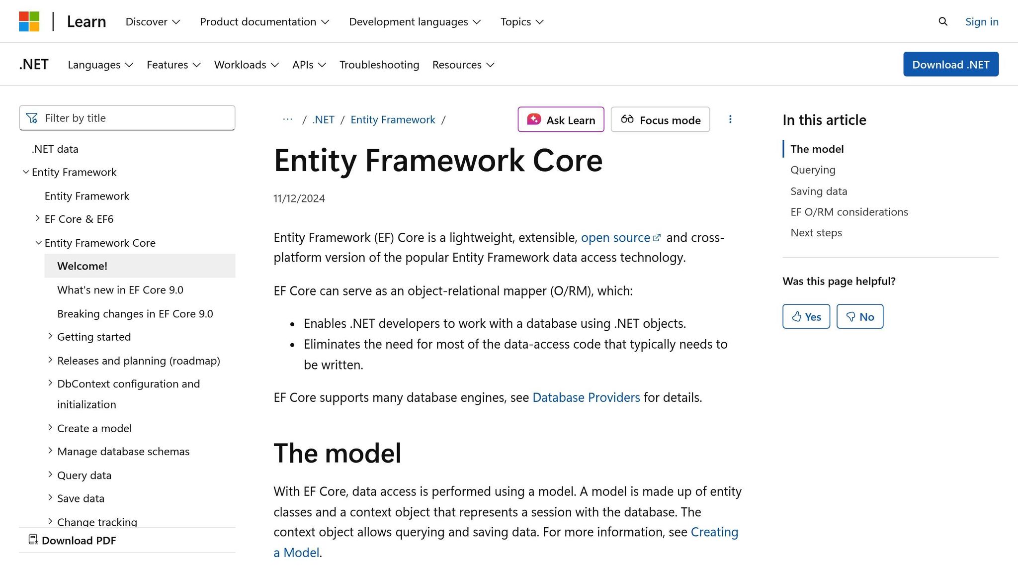 Entity Framework Core