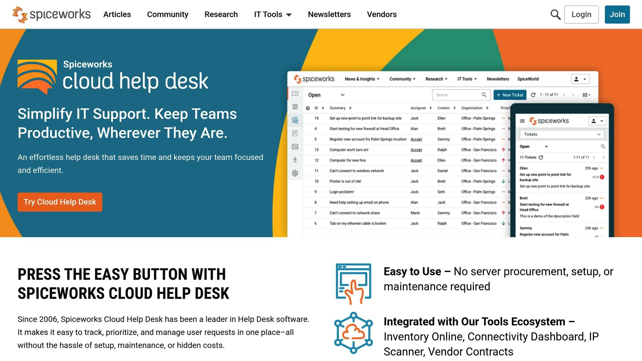 Spiceworks Cloud Help Desk
