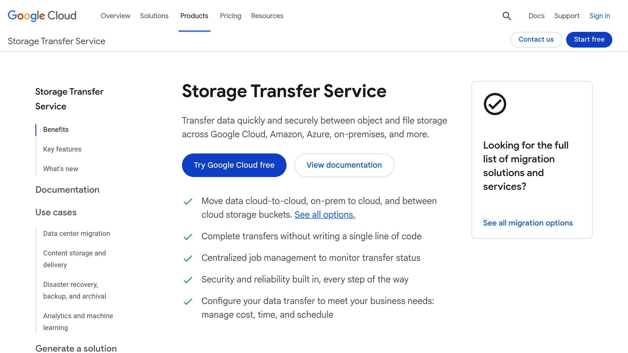 Google Cloud Storage Transfer Service