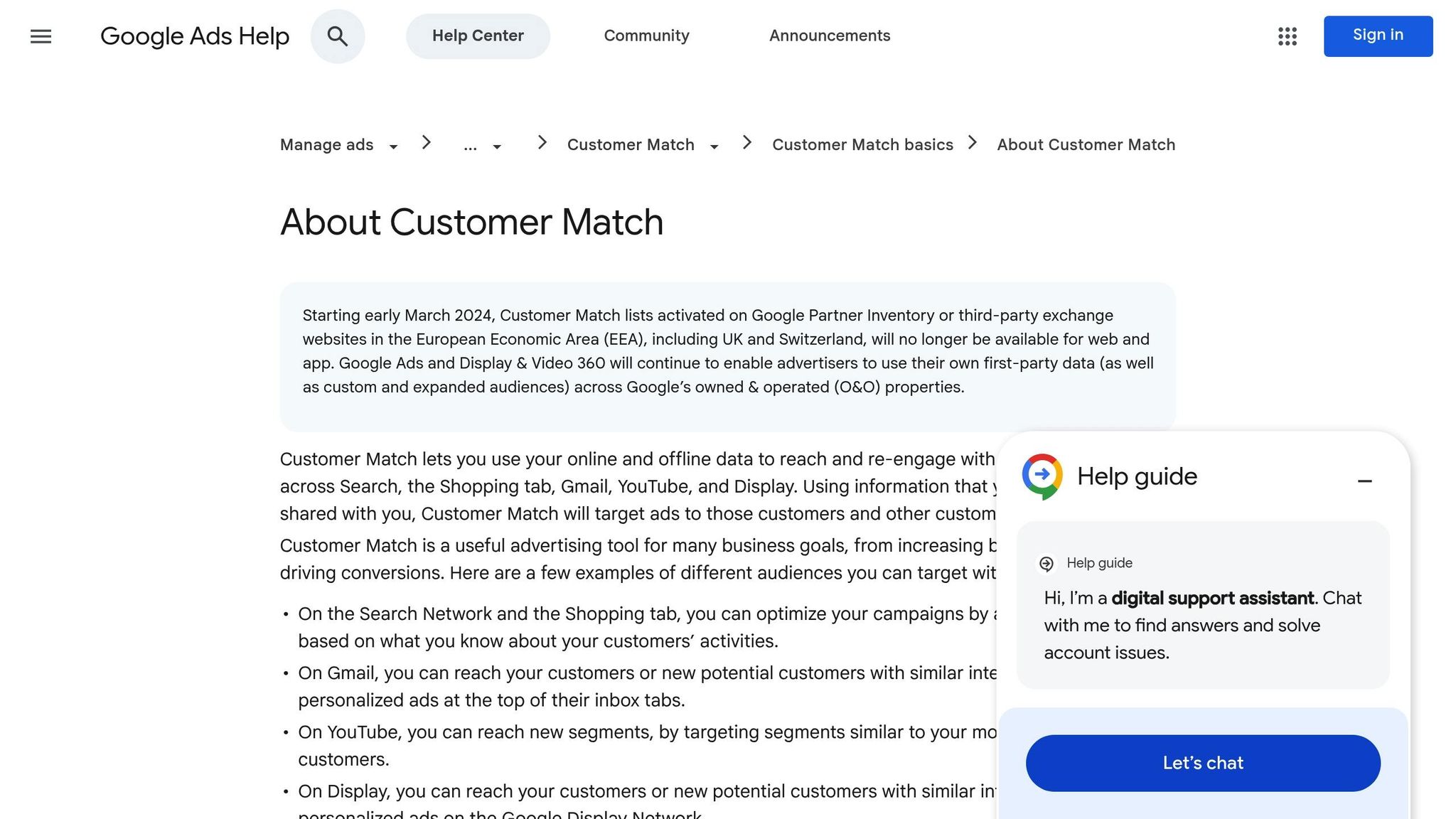 Customer Match