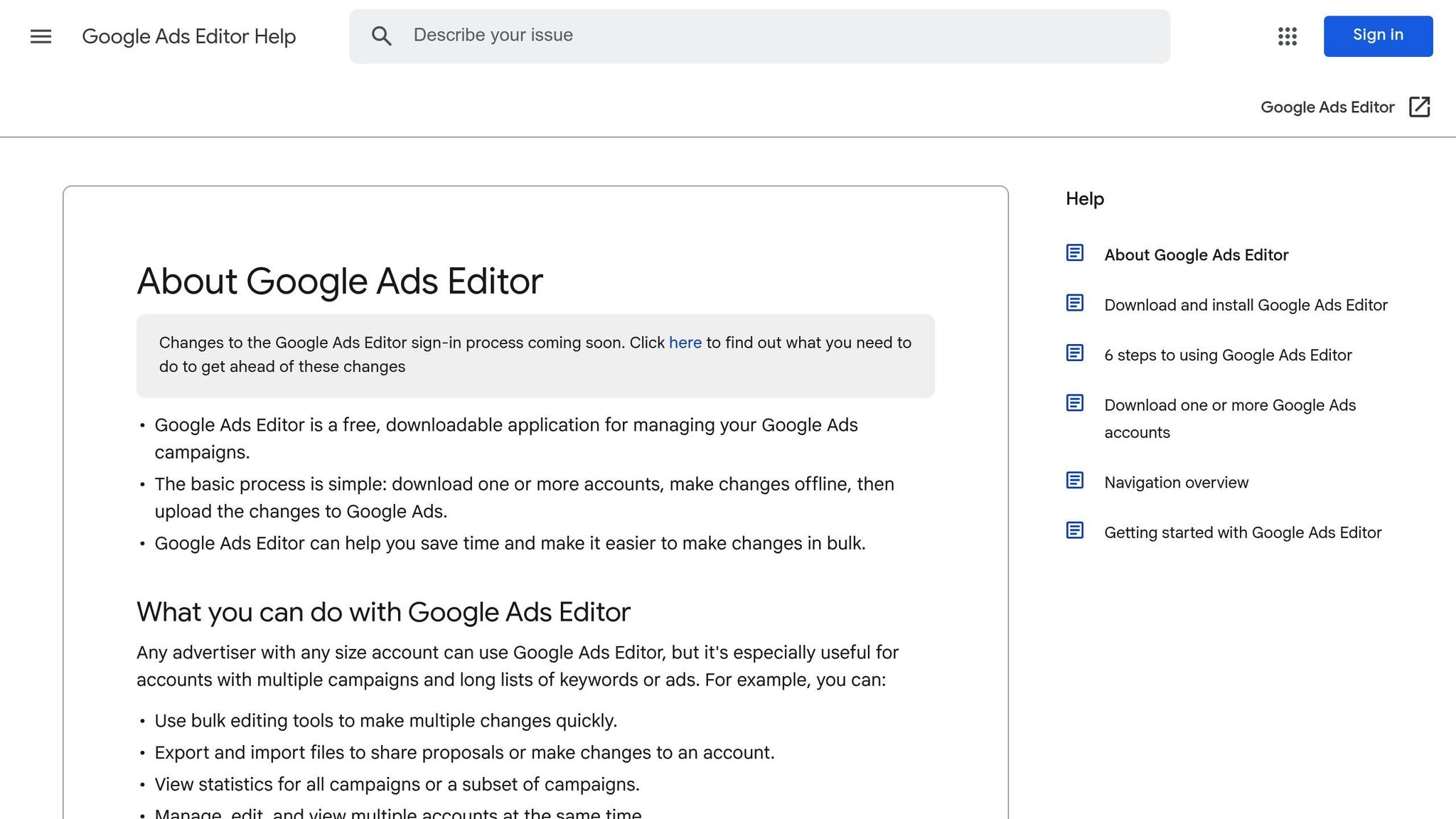 Google Ads Editor