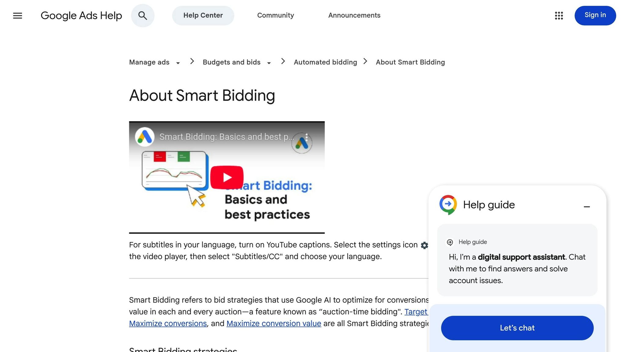 Diagram explaining how Google Ads Smart Bidding uses machine learning to optimize bids in real-time