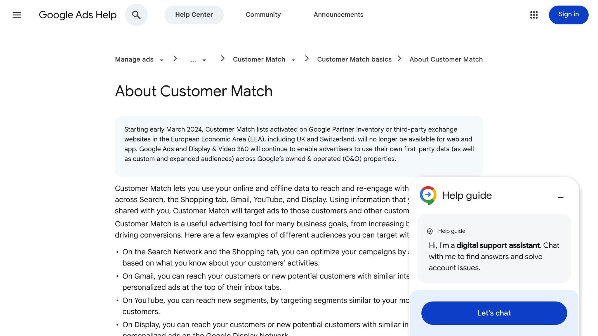 Customer Match