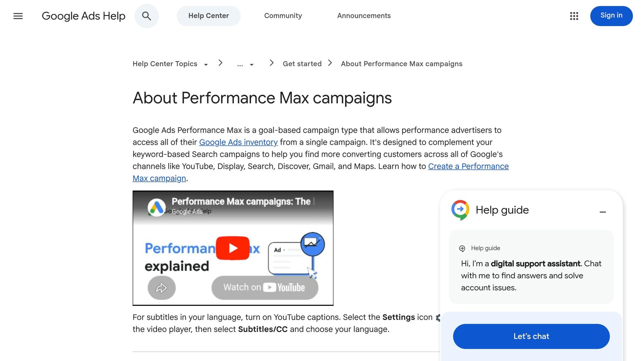 Google Ads Performance Max dashboard highlighting multi-channel patient acquisition