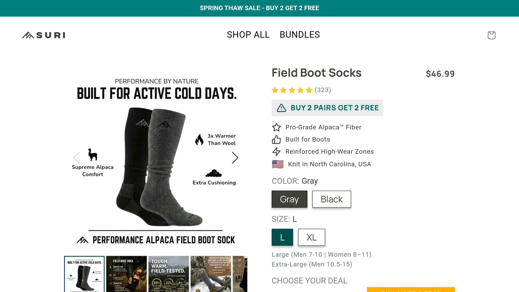 Suri Performance Alpaca Boot Socks