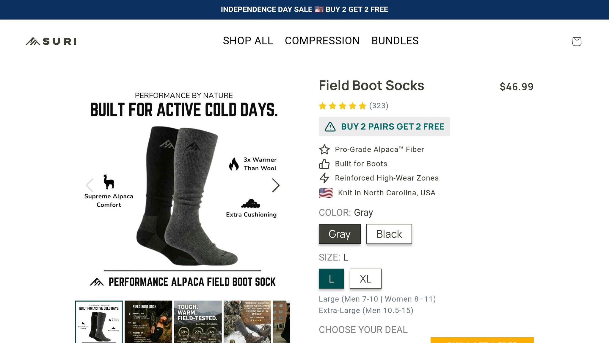 Suri Performance Alpaca Boot Socks