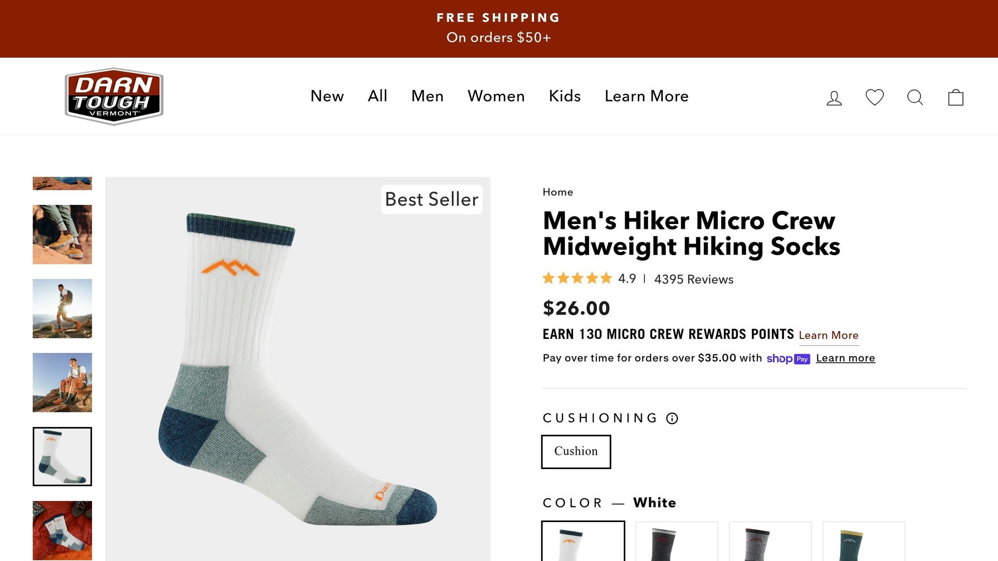 Darn Tough Hiker Micro Crew Cushion