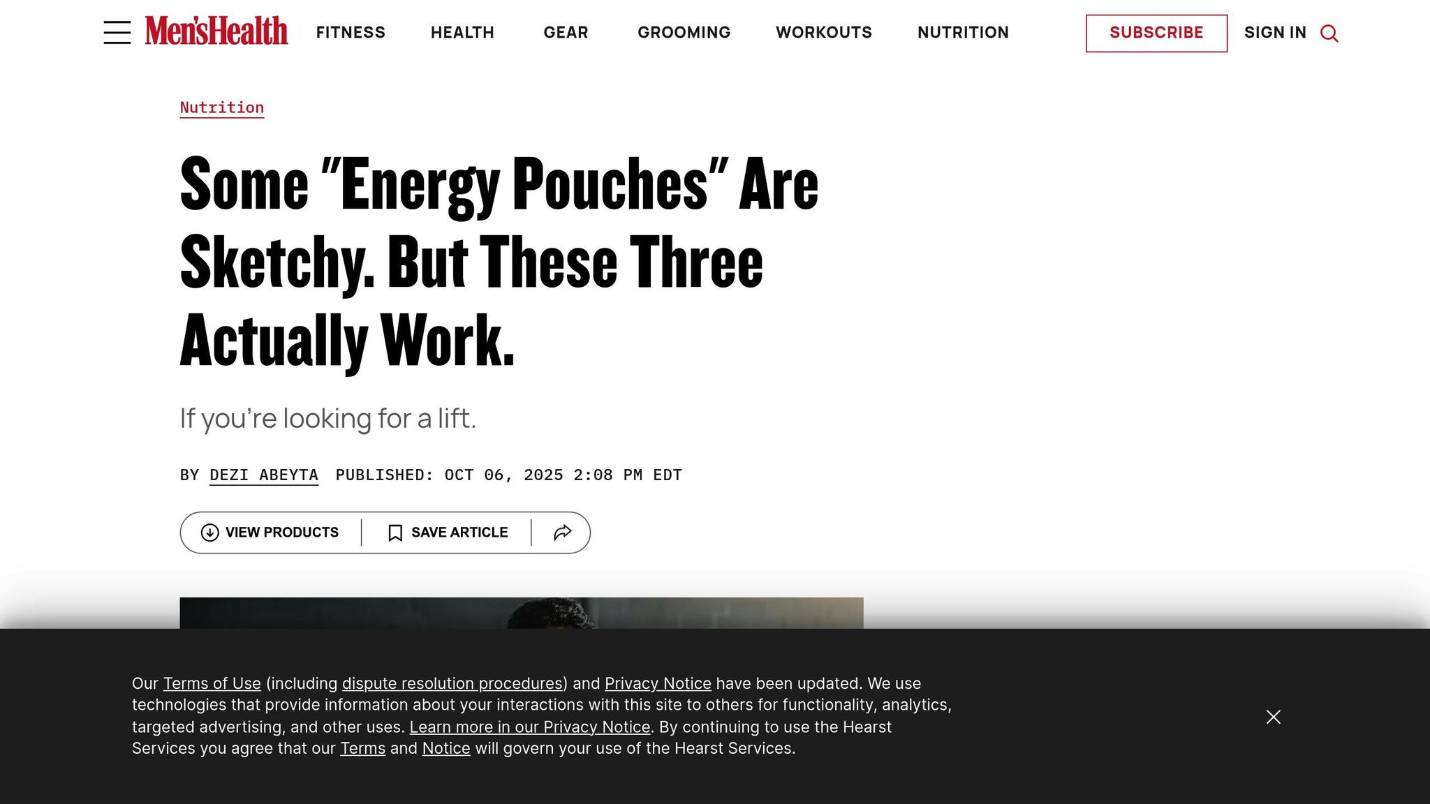 Men's Health Energy Pouches