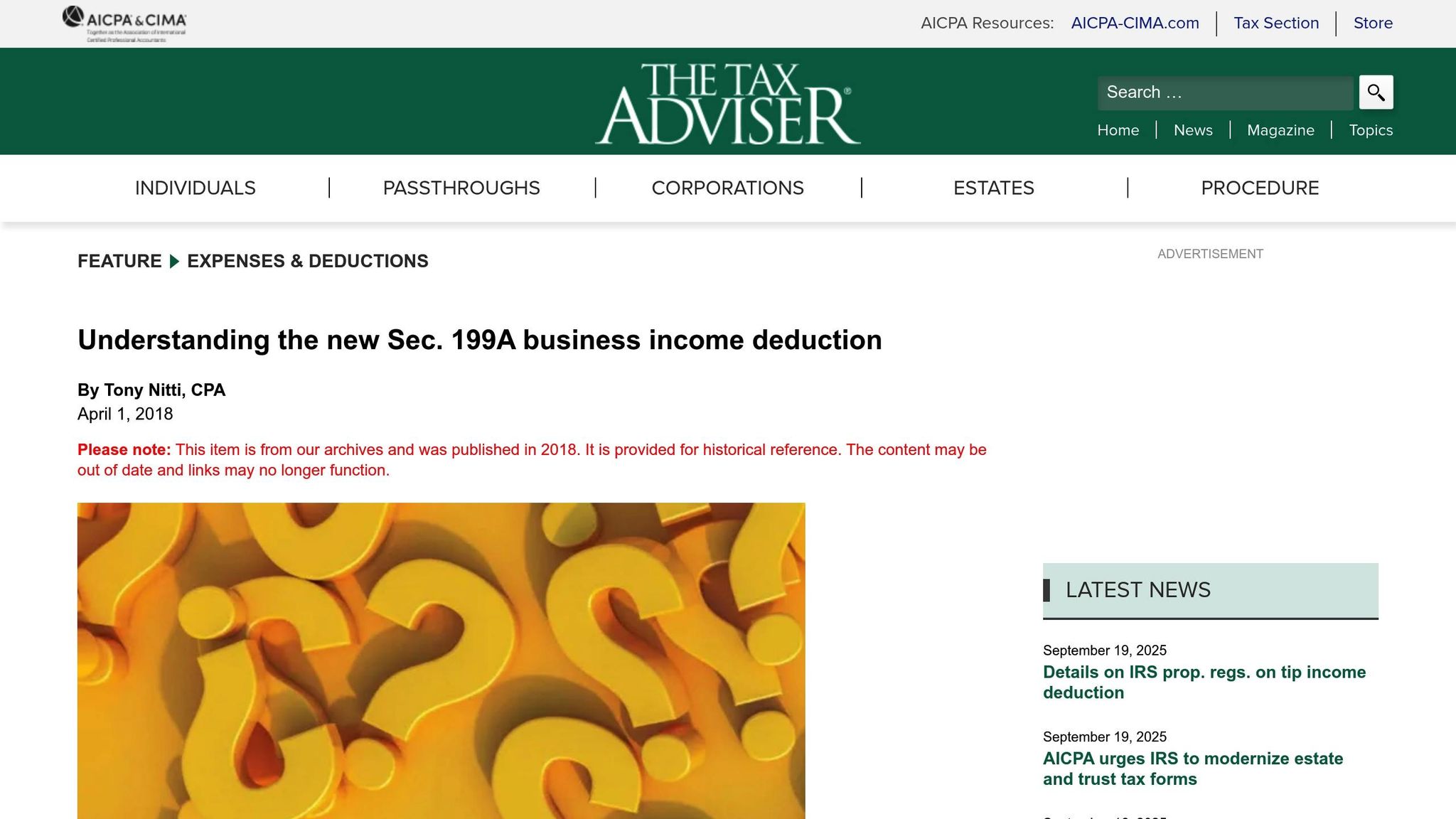 Real Estate Investment Tax FAQs Answered 2 Section 199A