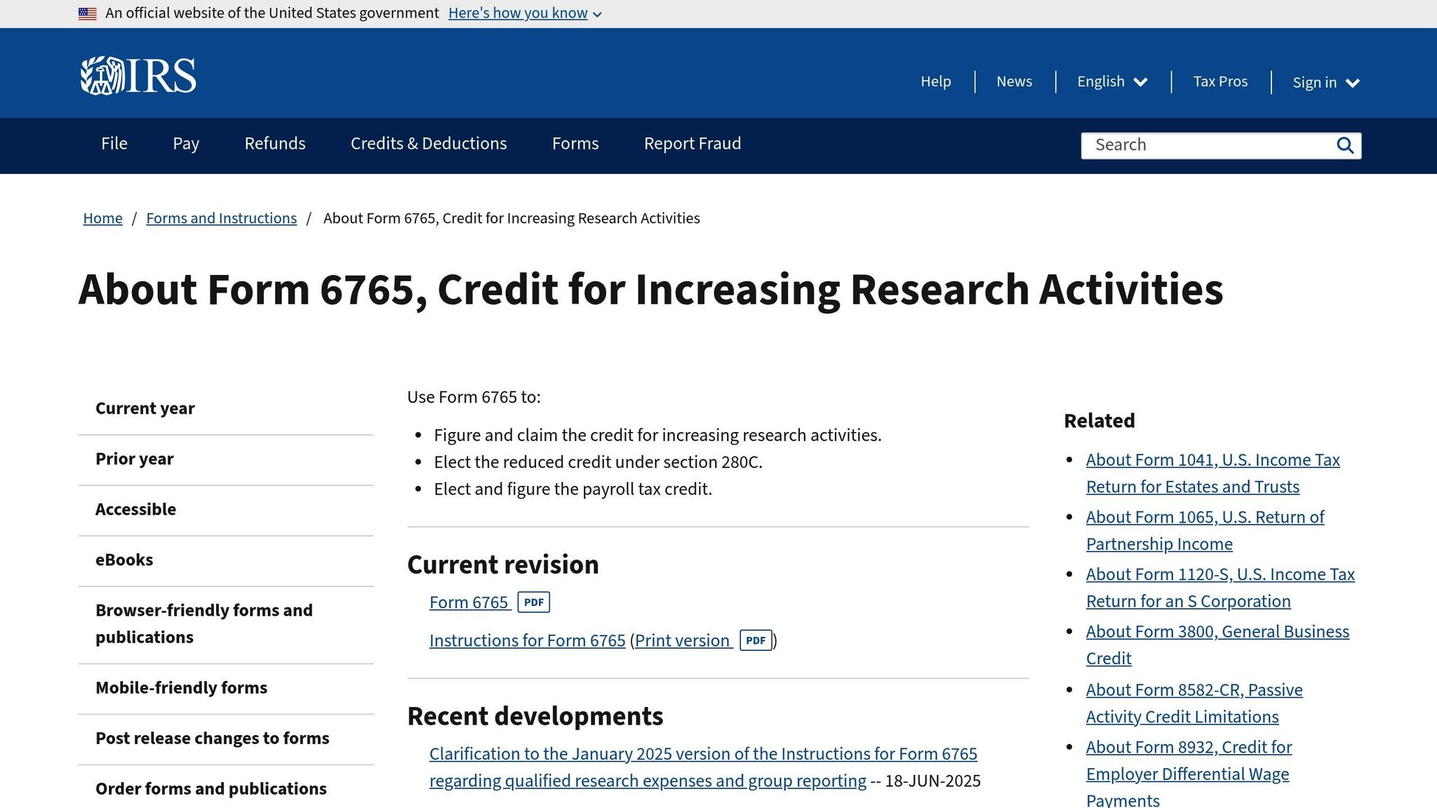 Form 6765