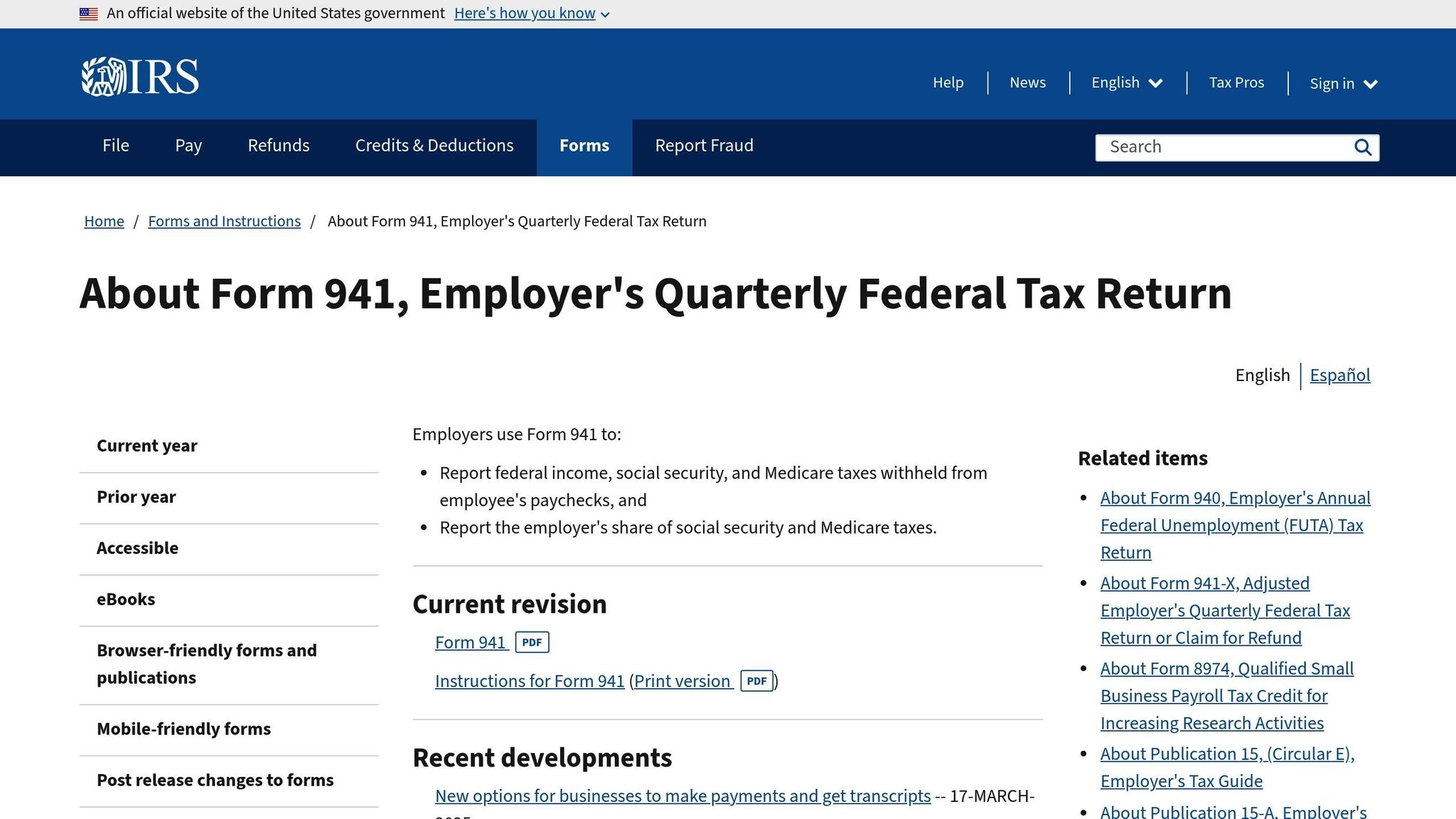 Top 5 Payroll Tax Forms Every Employer Needs 3 Form 941