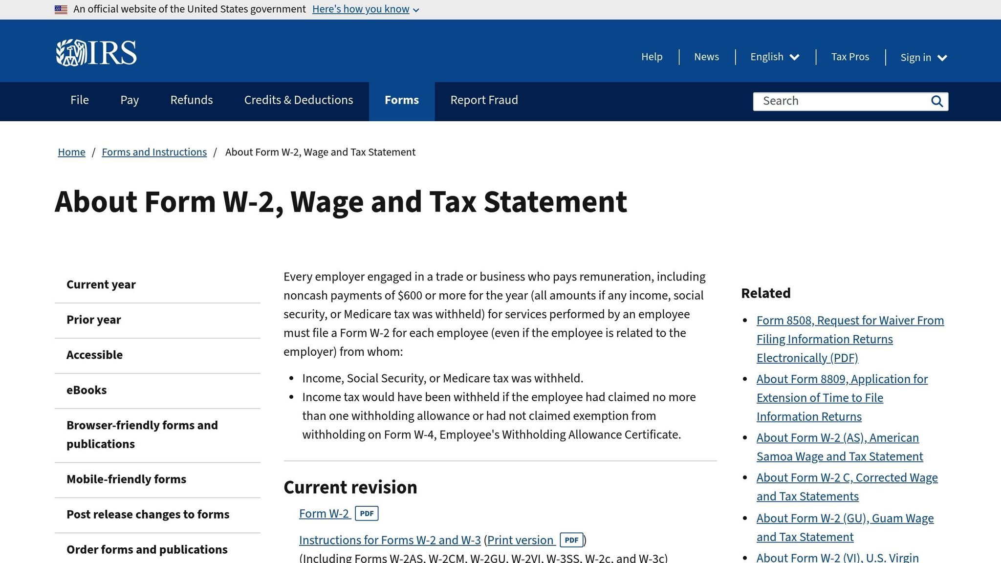 Top 5 Payroll Tax Forms Every Employer Needs 2 Form W-2