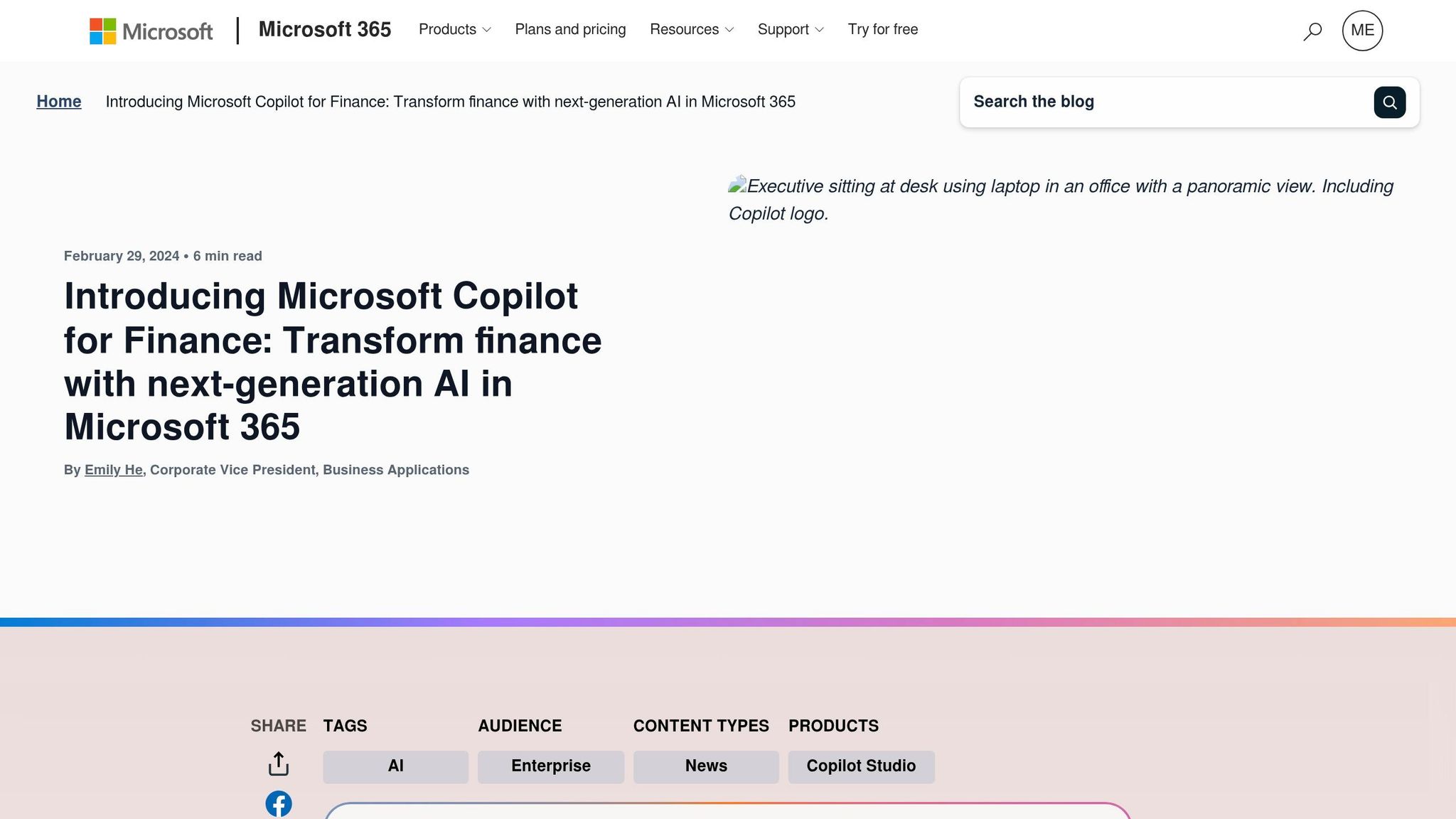 Microsoft 365 Copilot for Finance