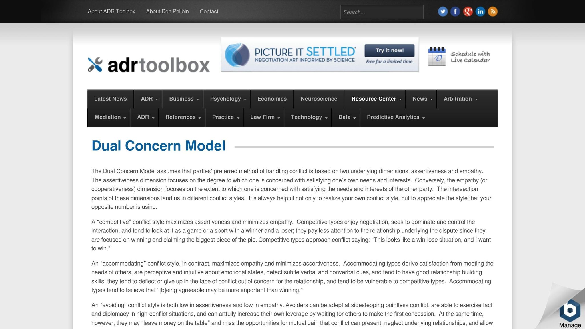 Dual Concern Model