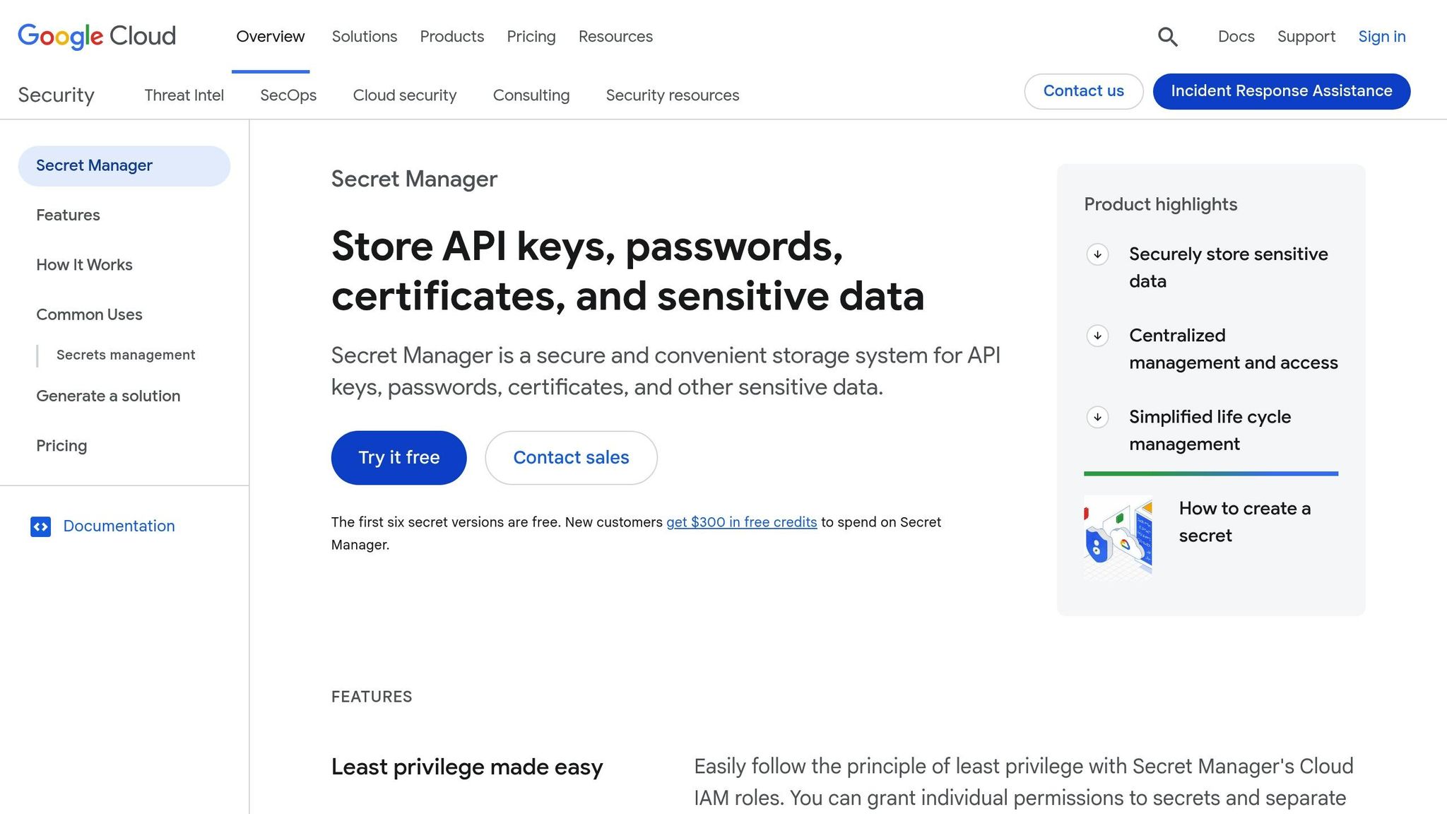 Google Cloud Secret Manager
