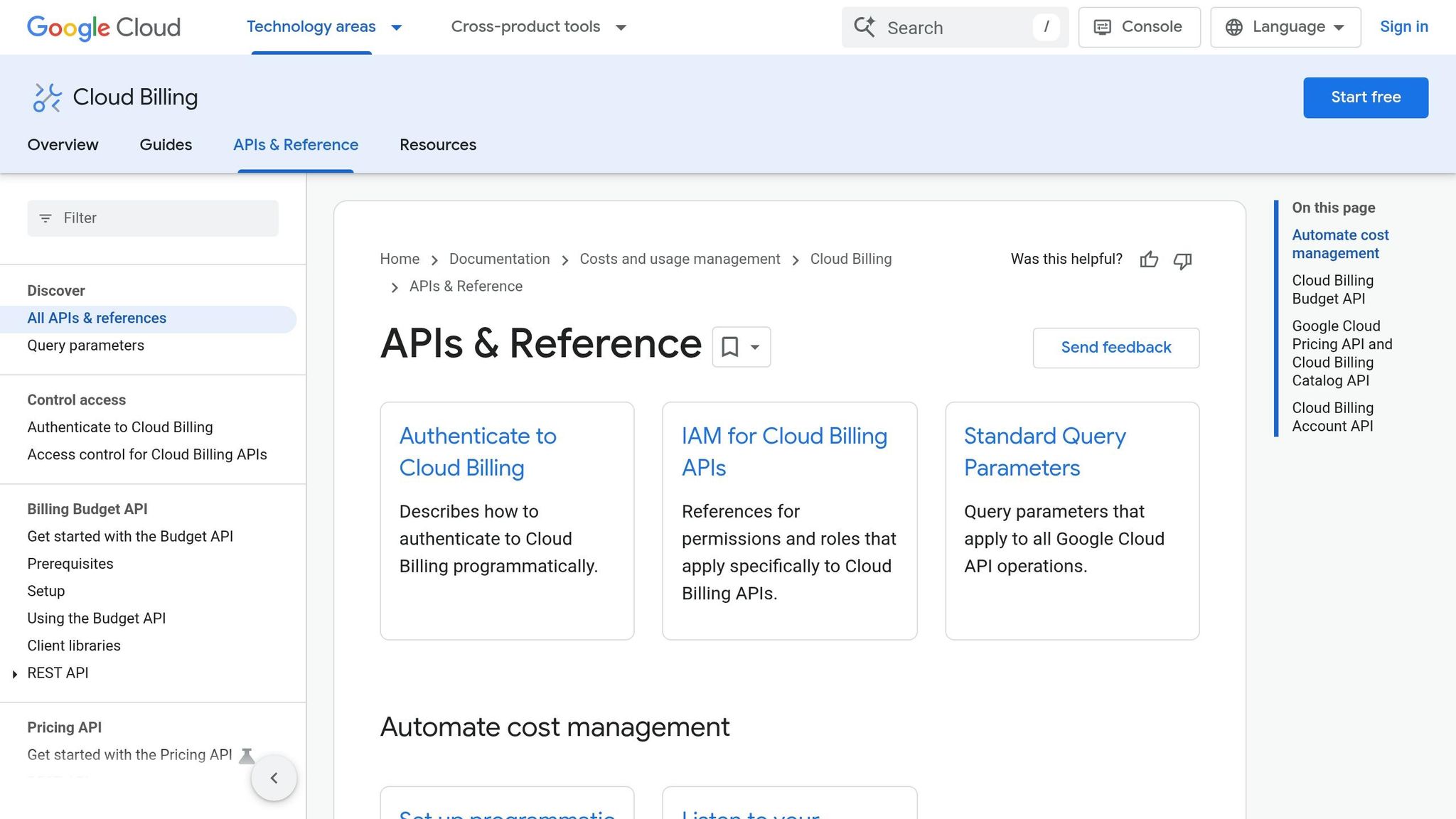 GCP Billing API