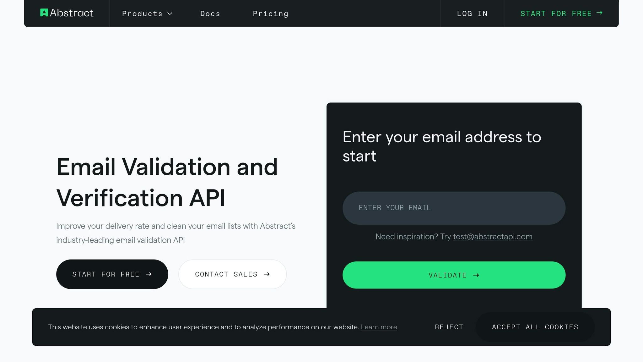 Abstract Email Verification API