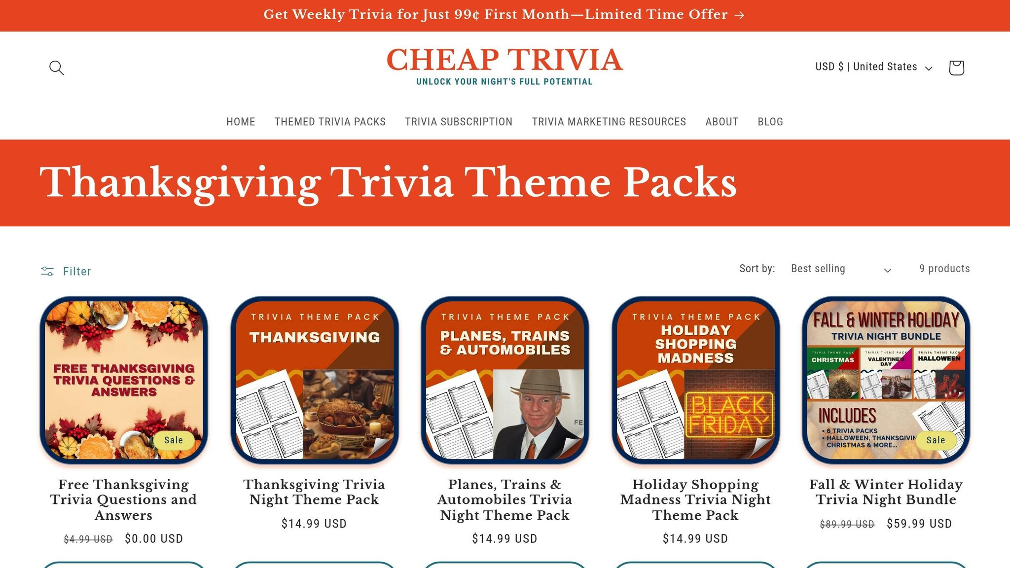 Thanksgiving Question Packs