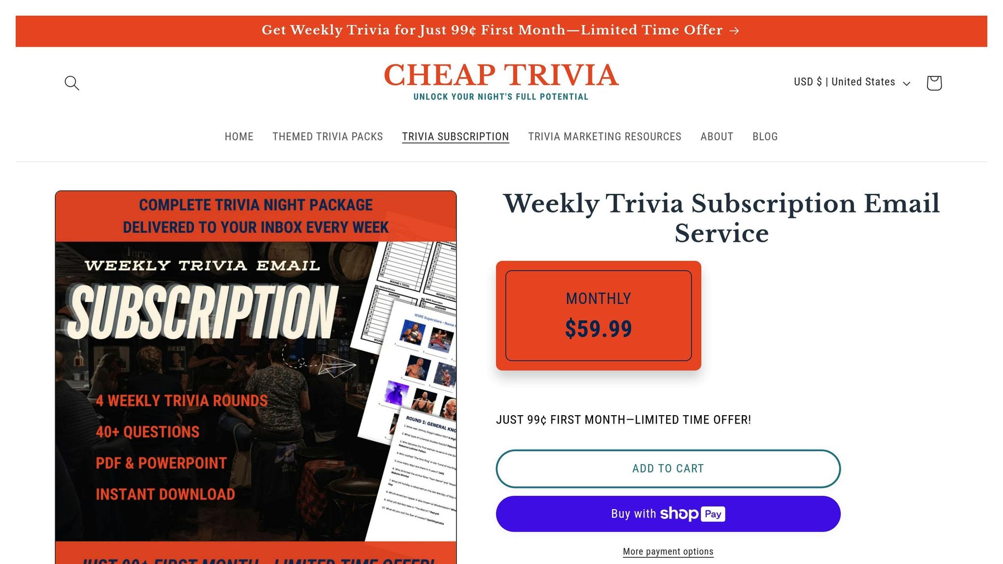 Weekly Trivia Updates