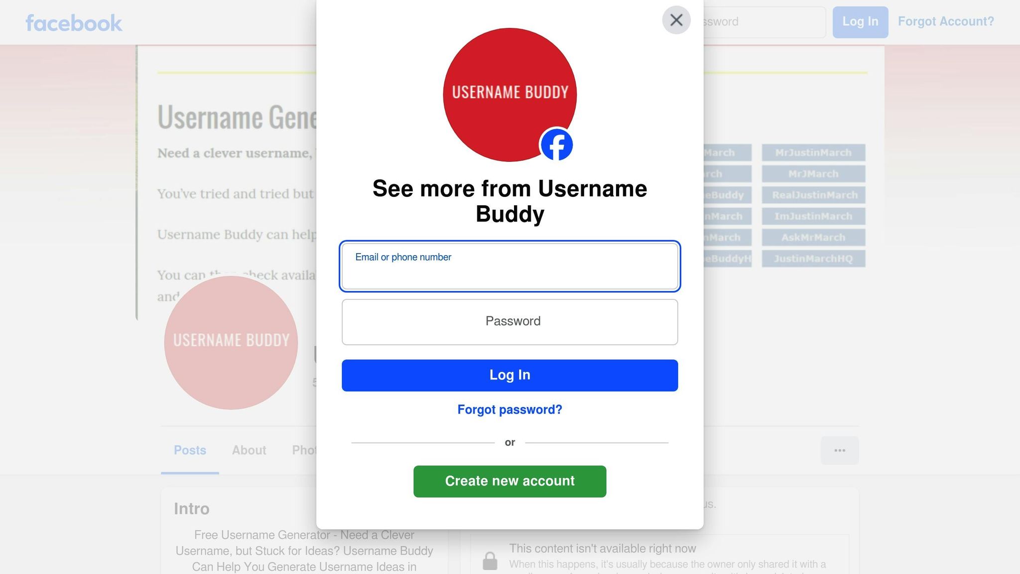 Username Buddy