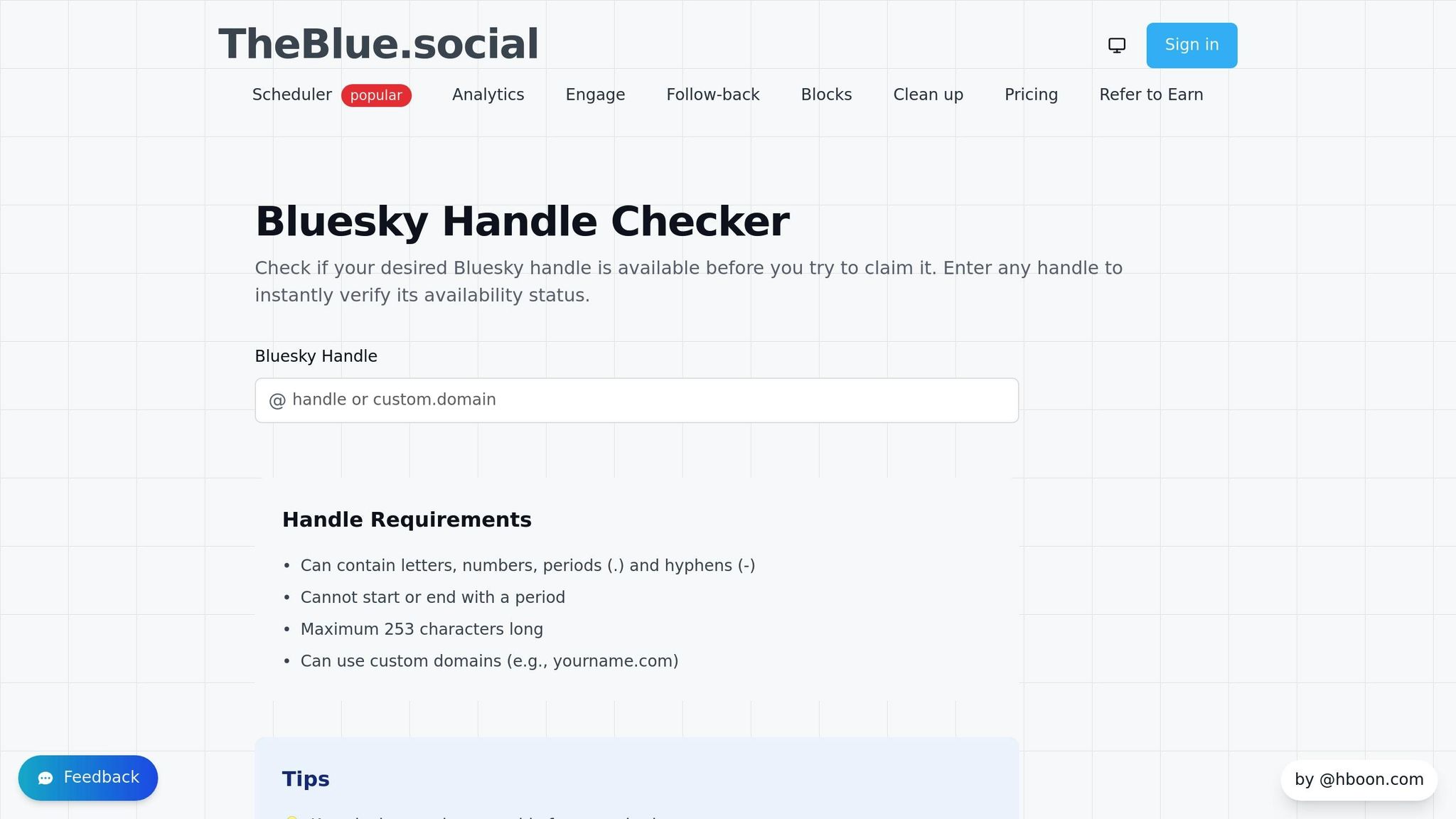 Bluesky Handle Checker