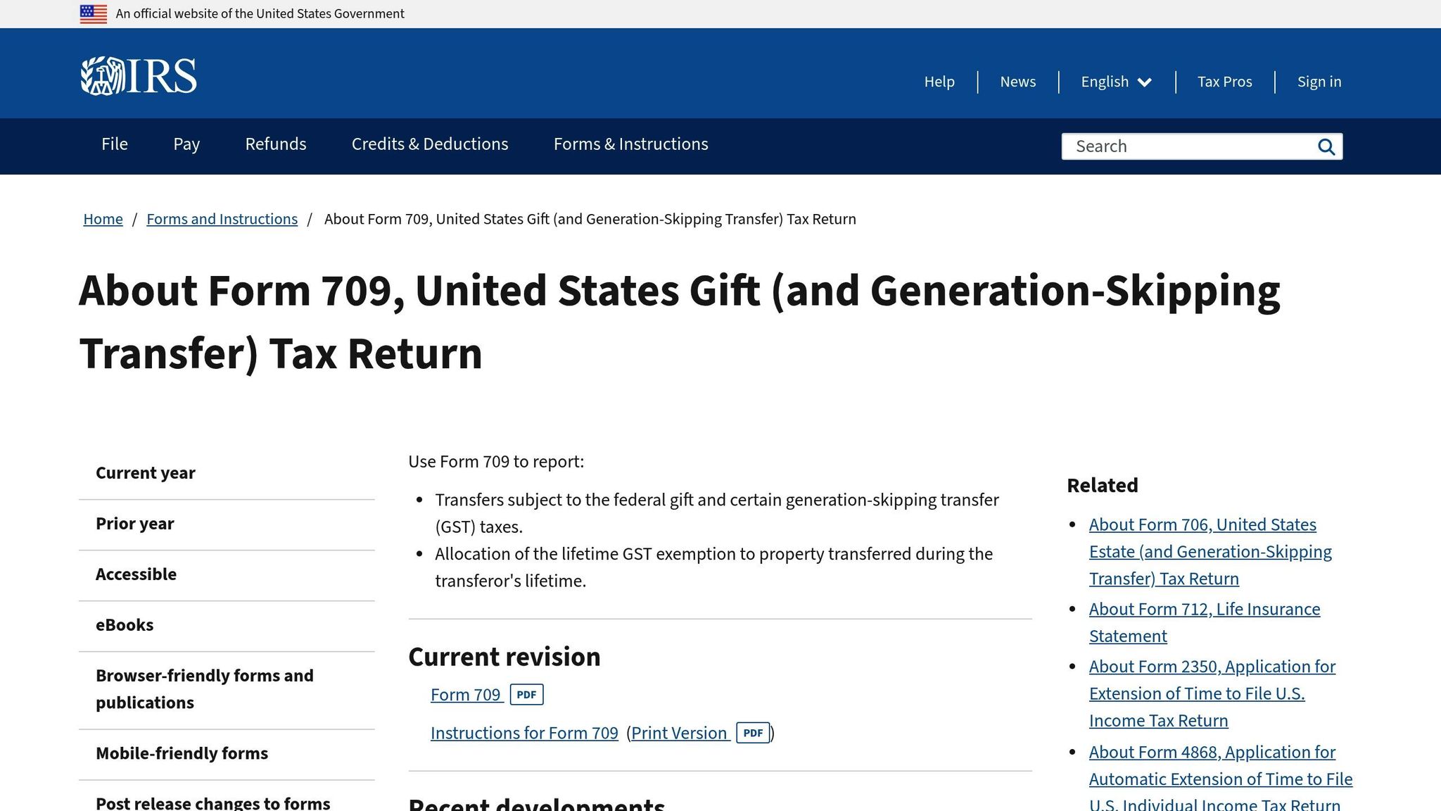 Form 709