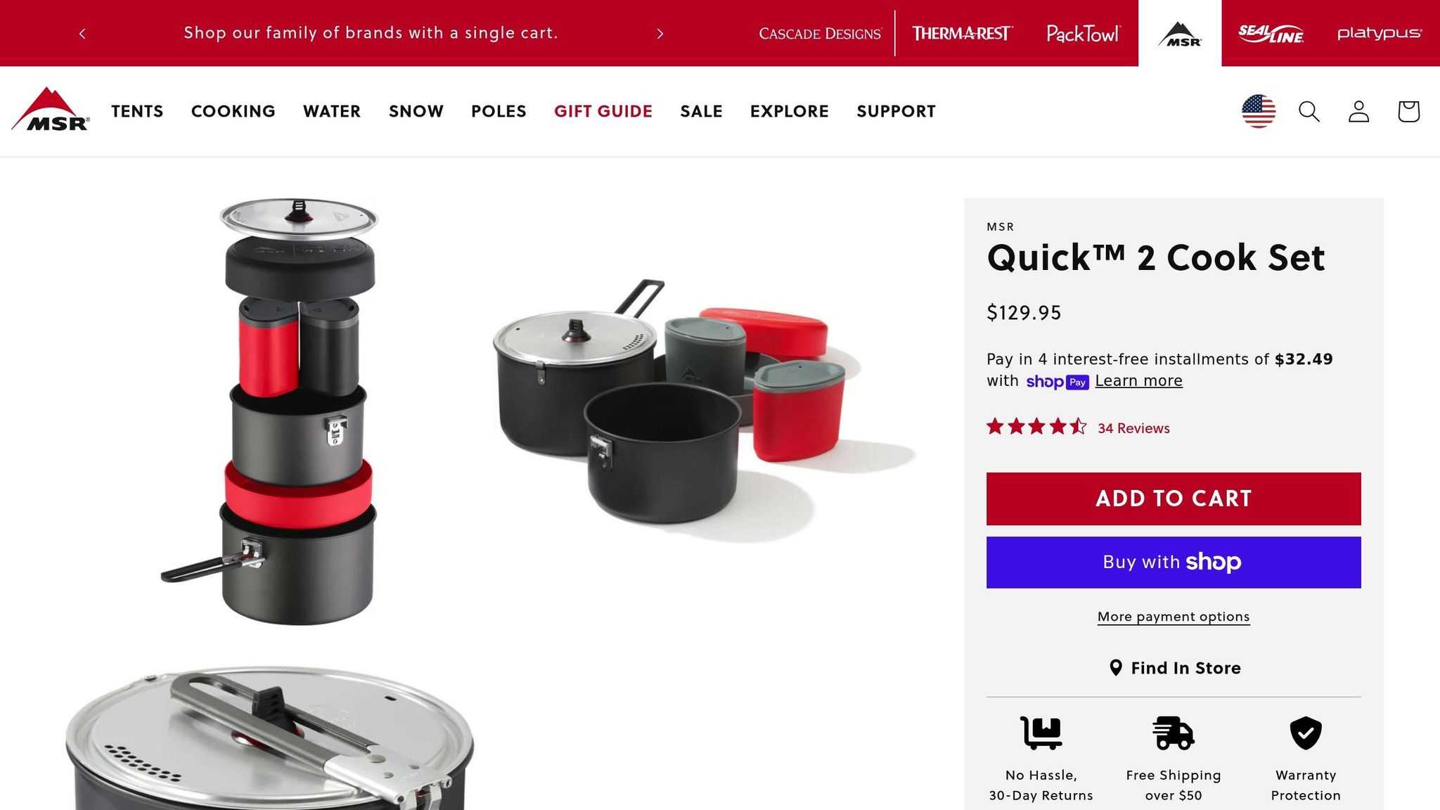 MSR Quick 2 Cook Set