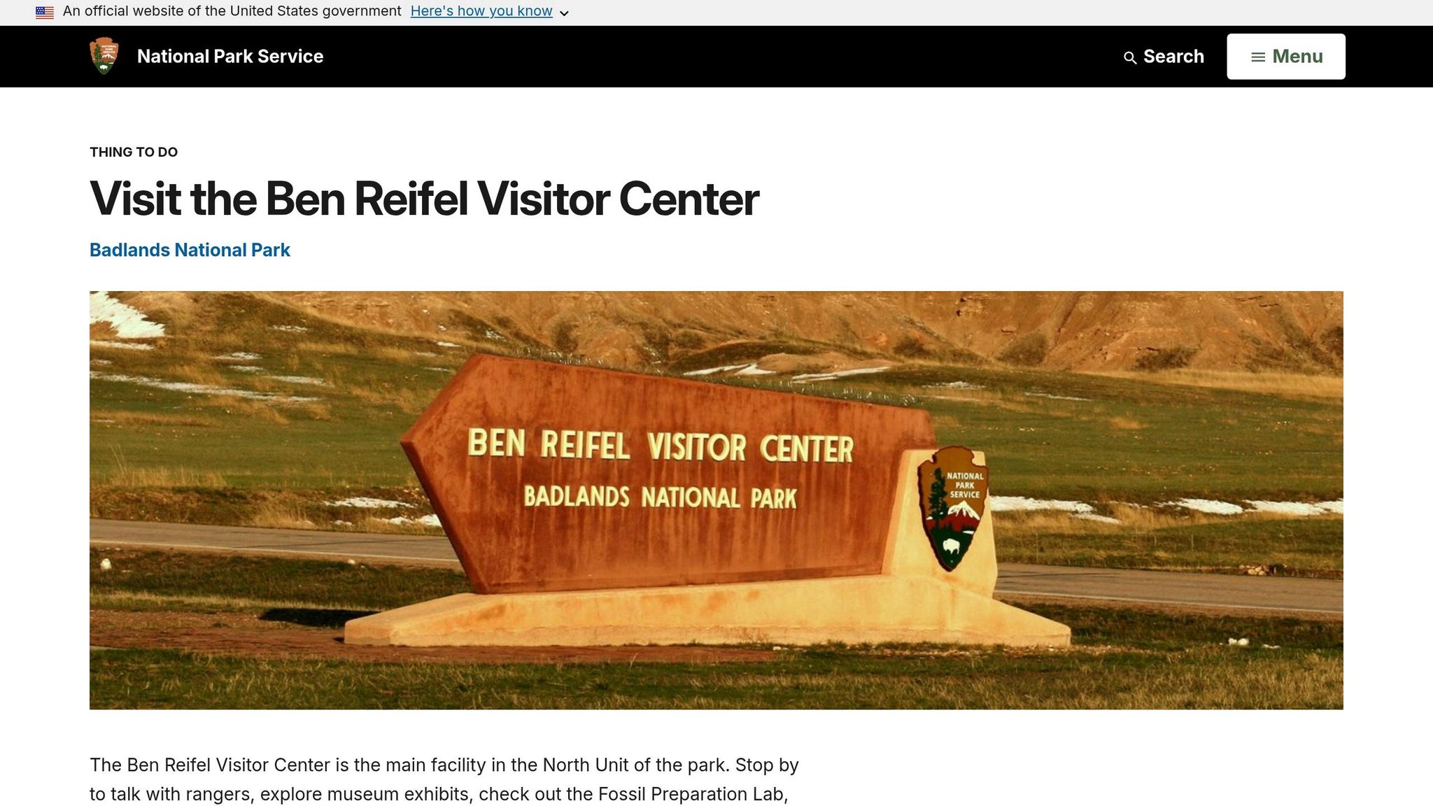 Ben Reifel Visitor Center