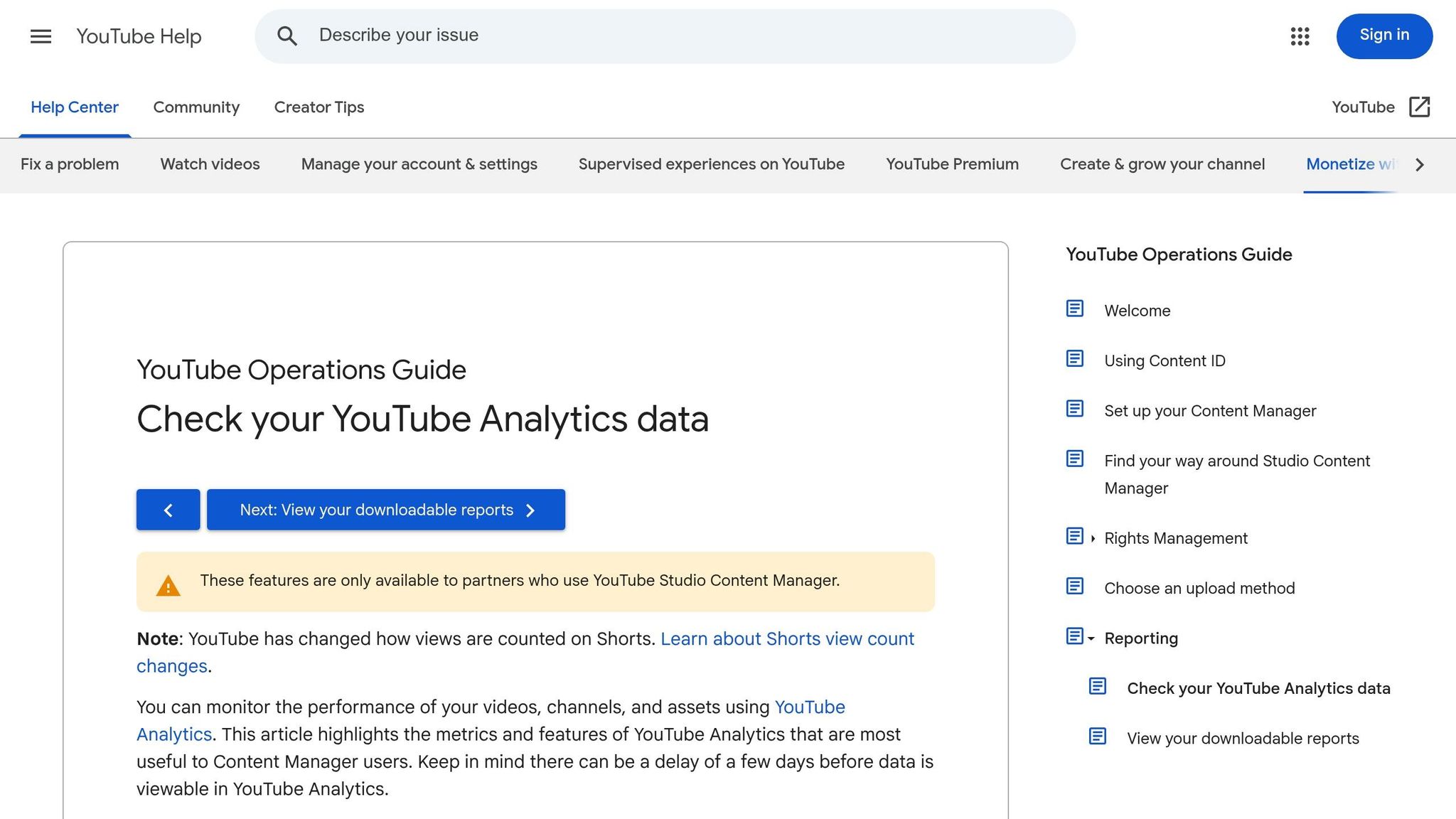 YouTube Analytics