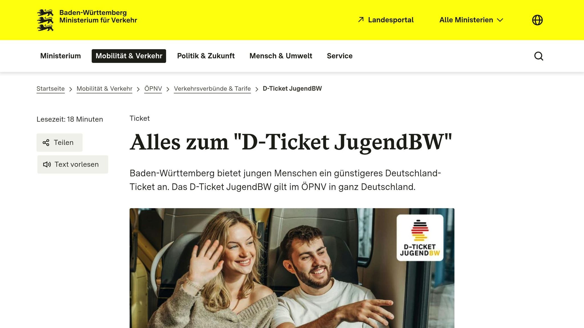 D-Ticket JugendBW