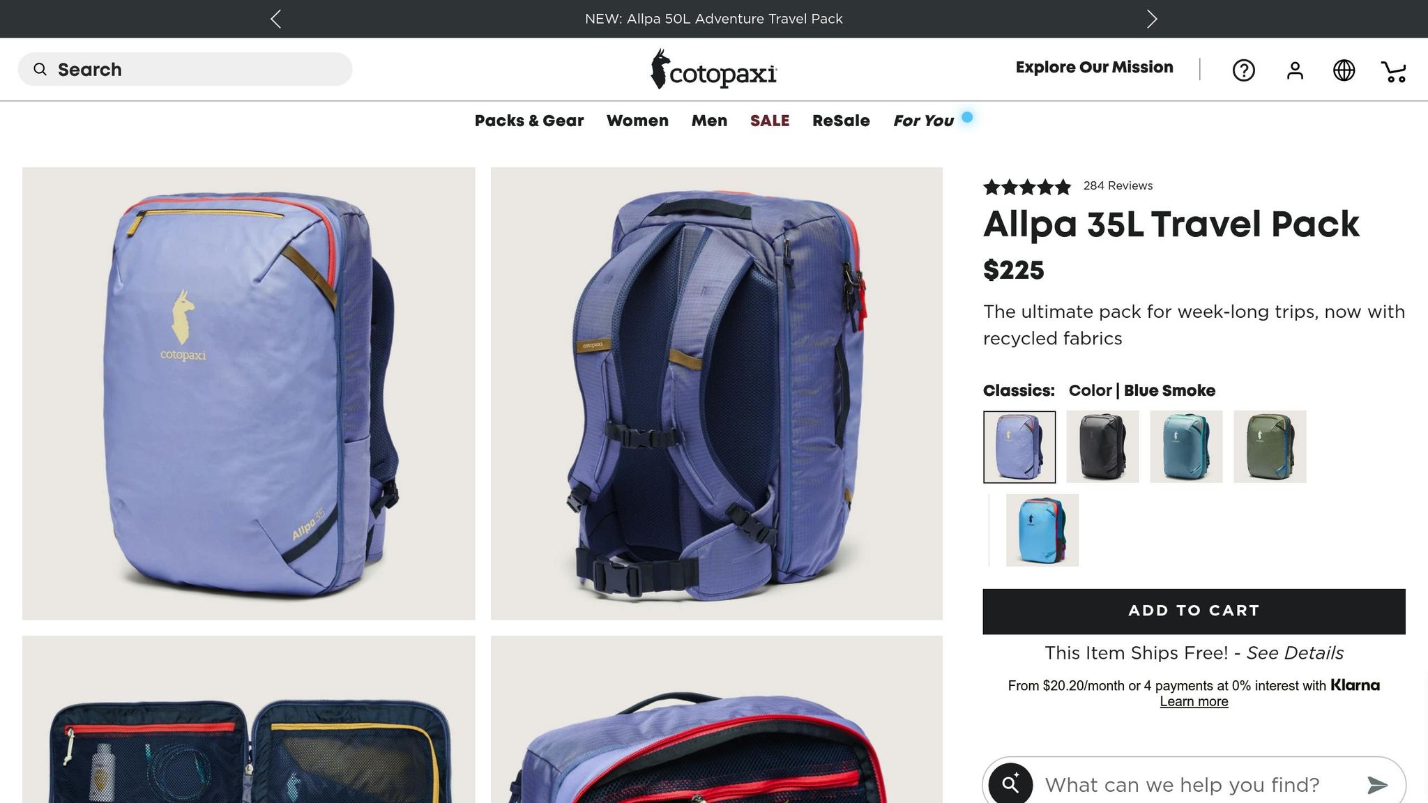 Cotopaxi Allpa 35L Travel Pack