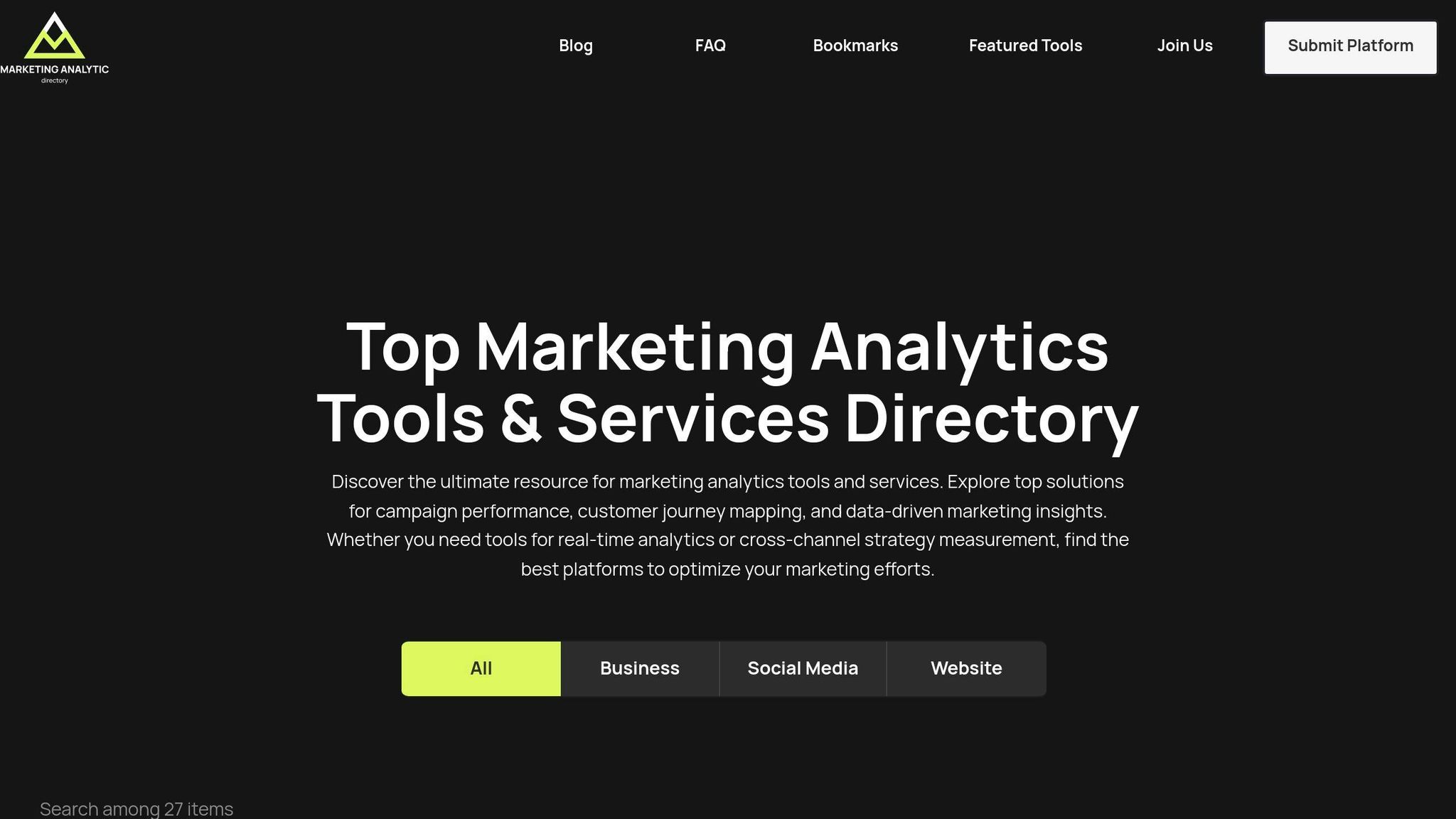 Marketing Analytics Tools Directory