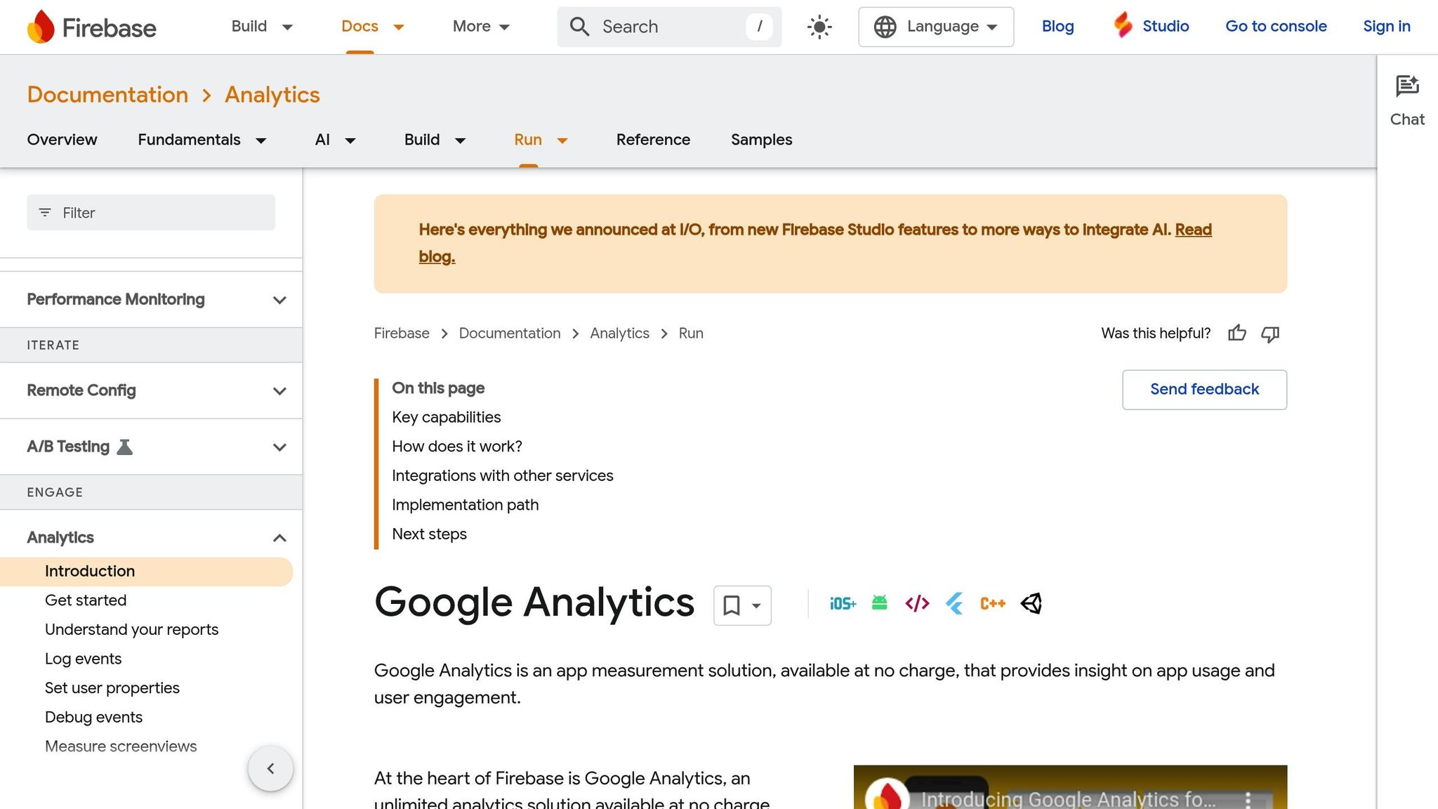 Firebase Analytics