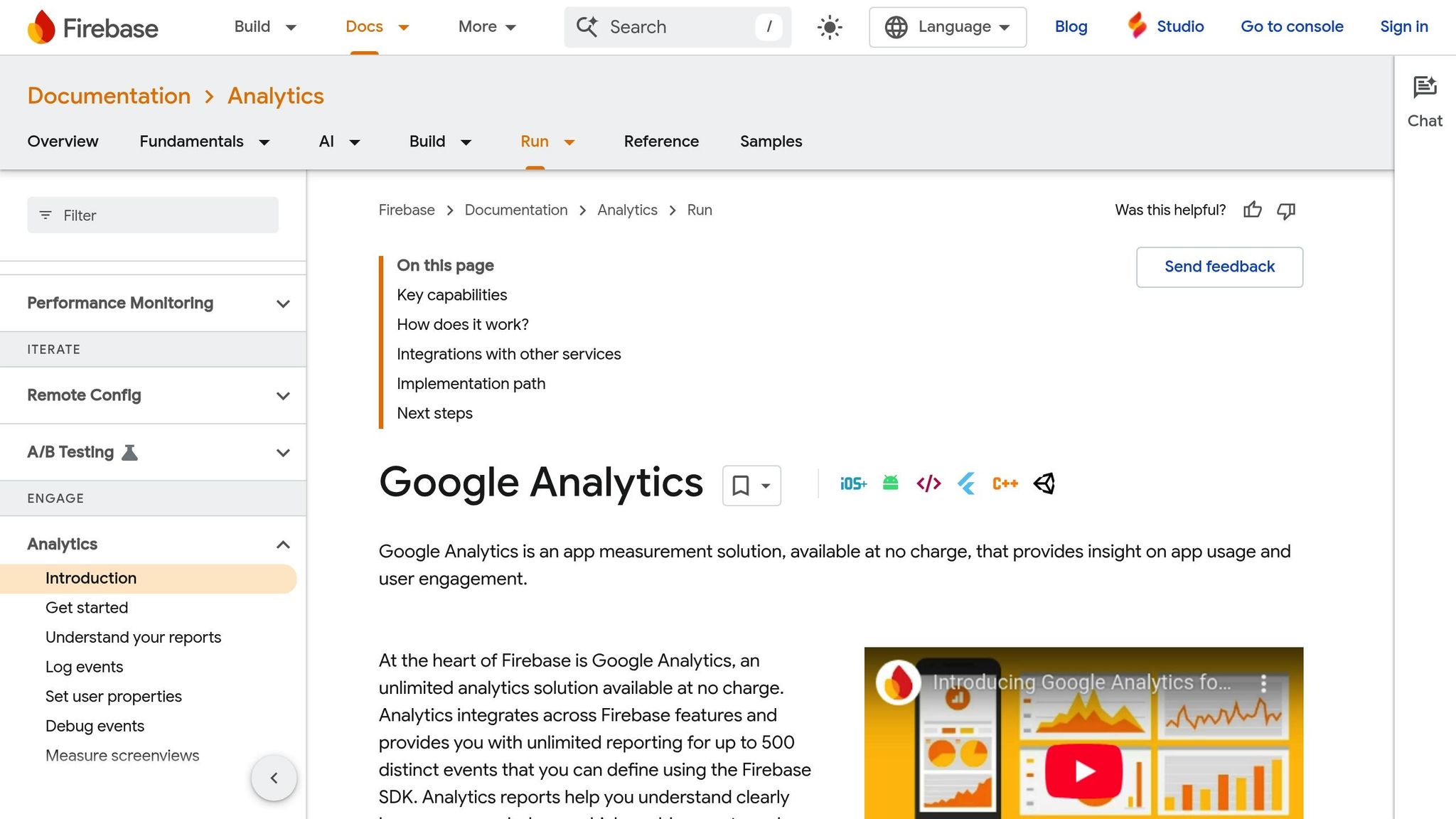 Firebase Analytics