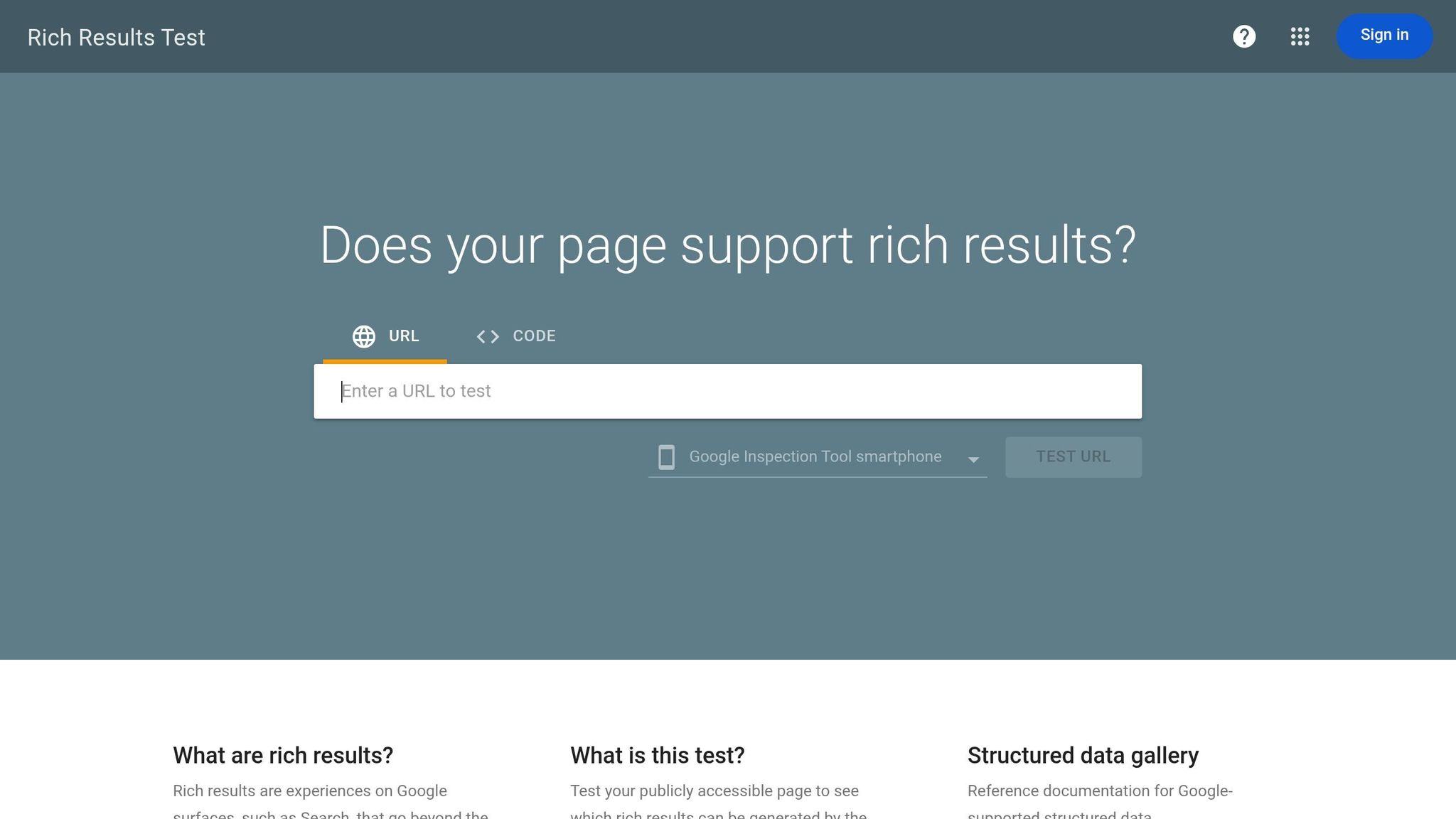 Google Rich Results Test