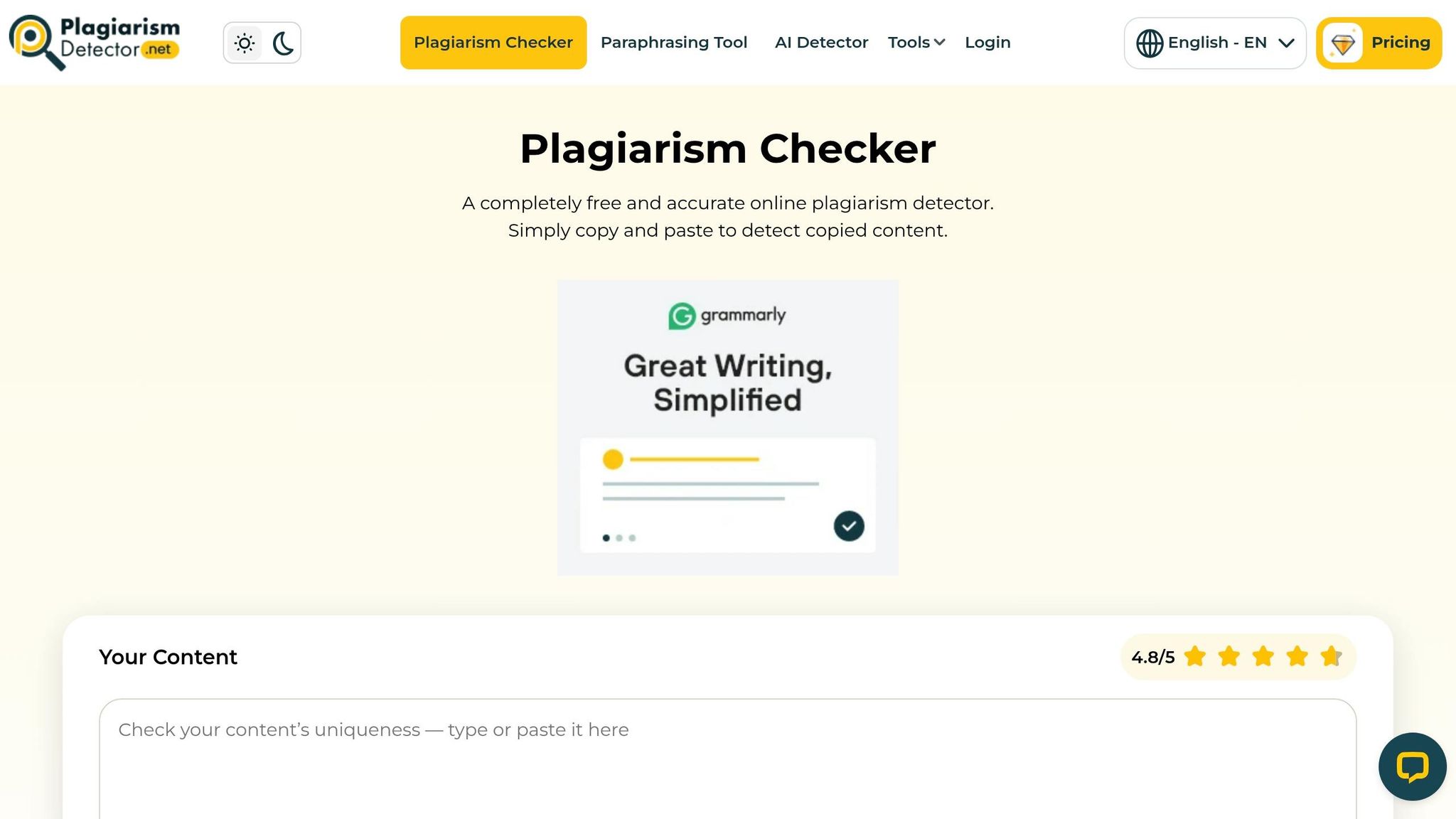 Plagiarismdetector.net
