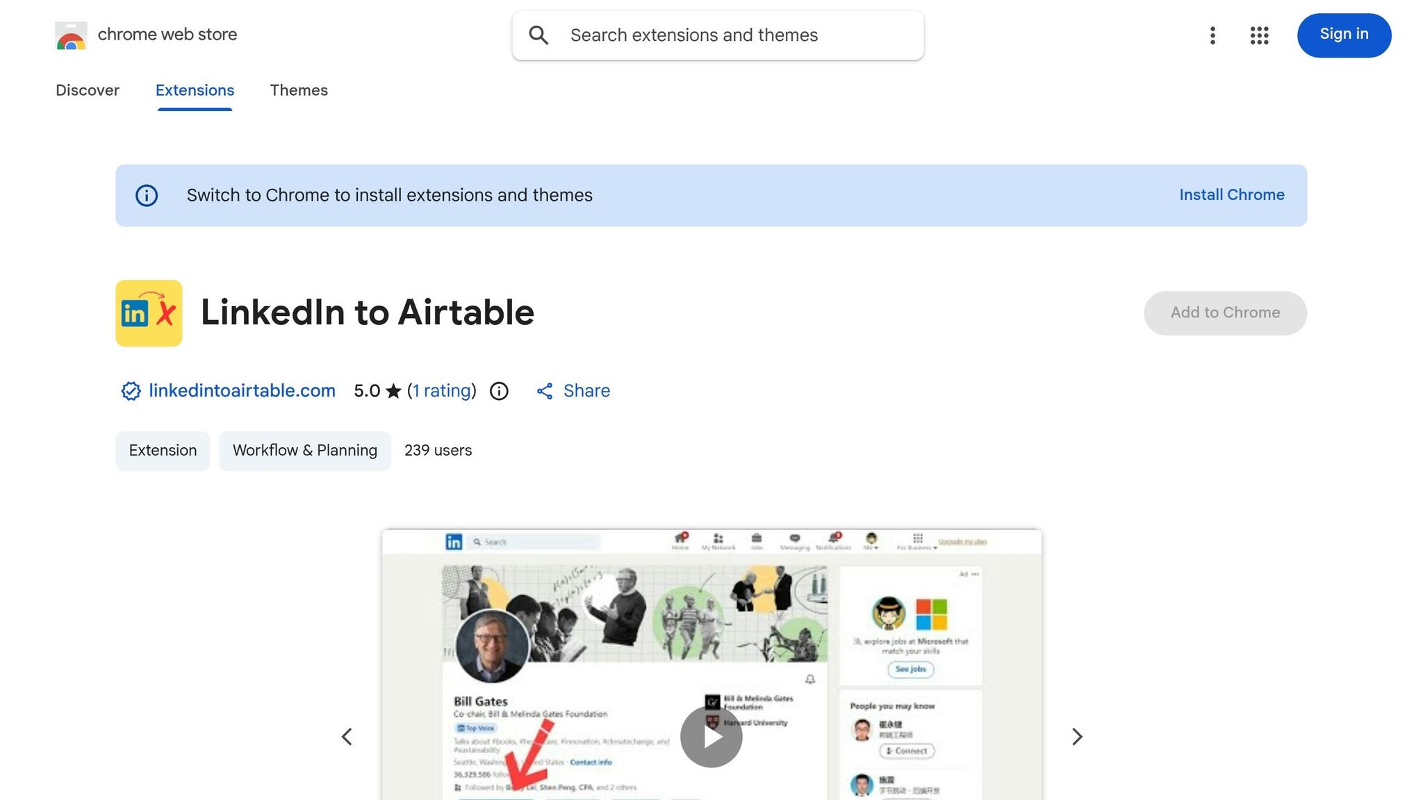 LinkedIn to Airtable