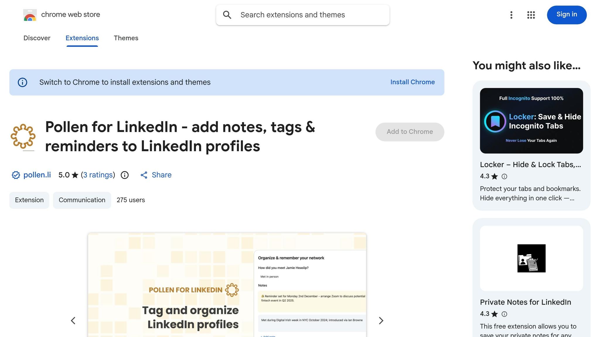 Pollen for LinkedIn