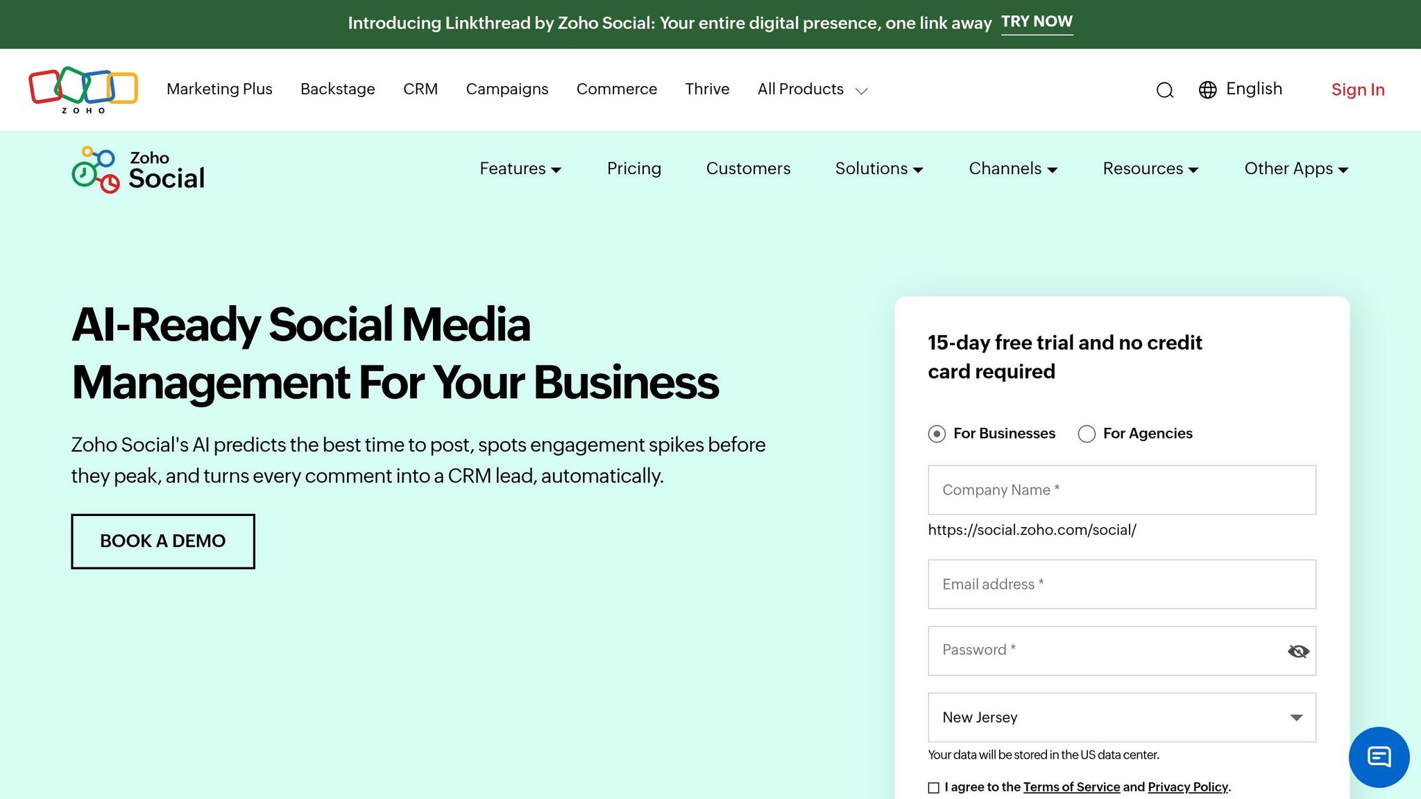 Zoho Social