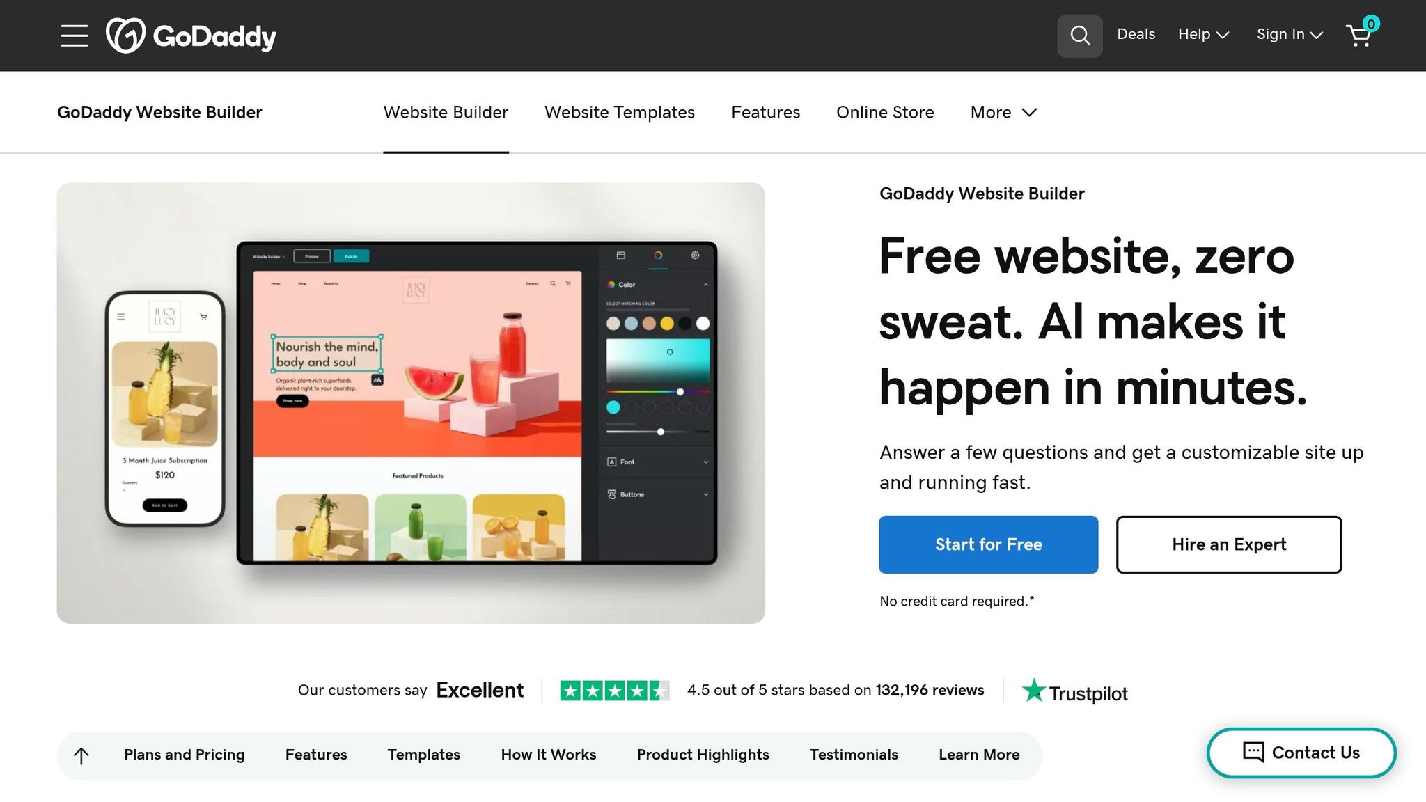 GoDaddy Website Builder