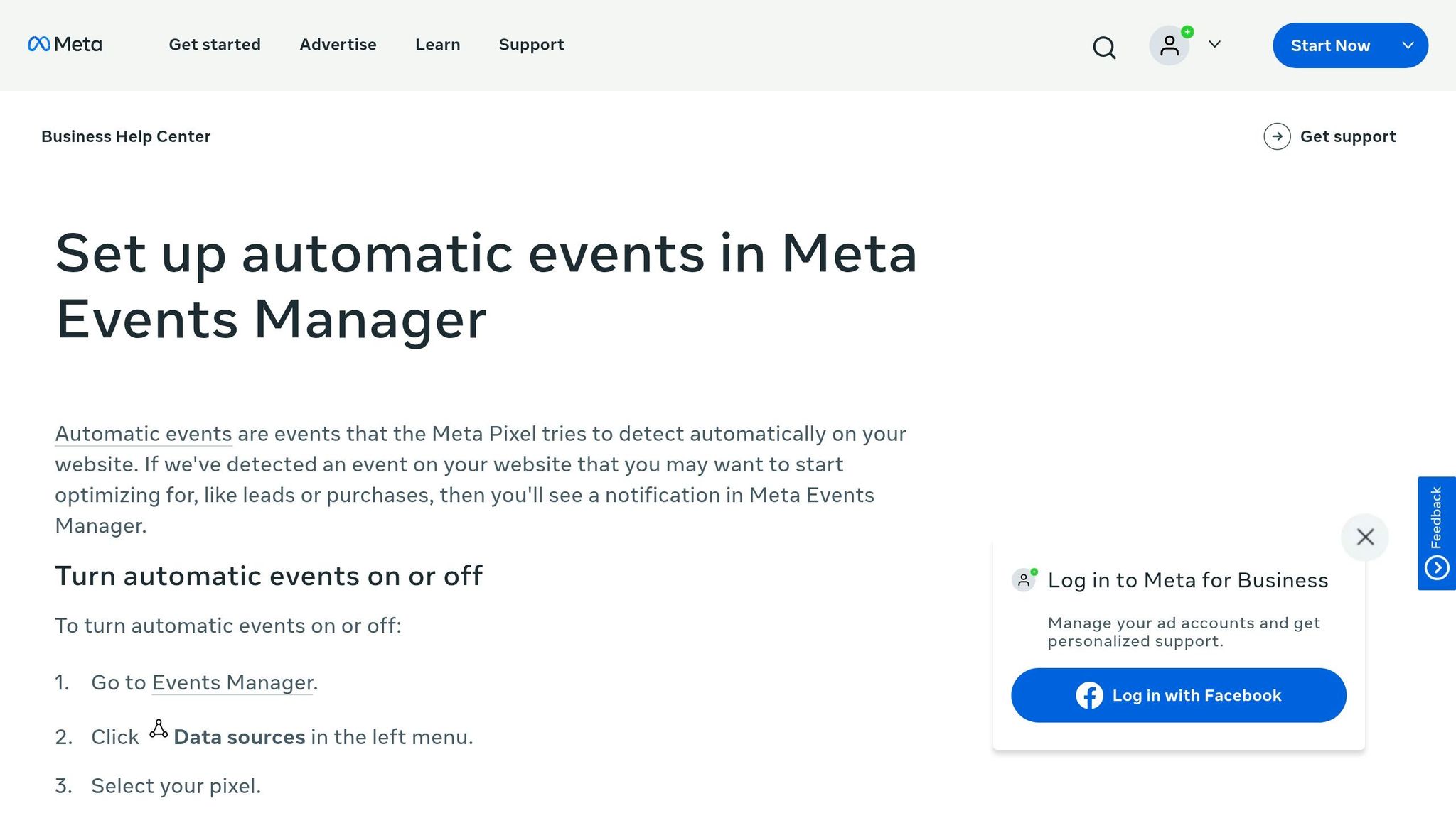 Meta Events Manager