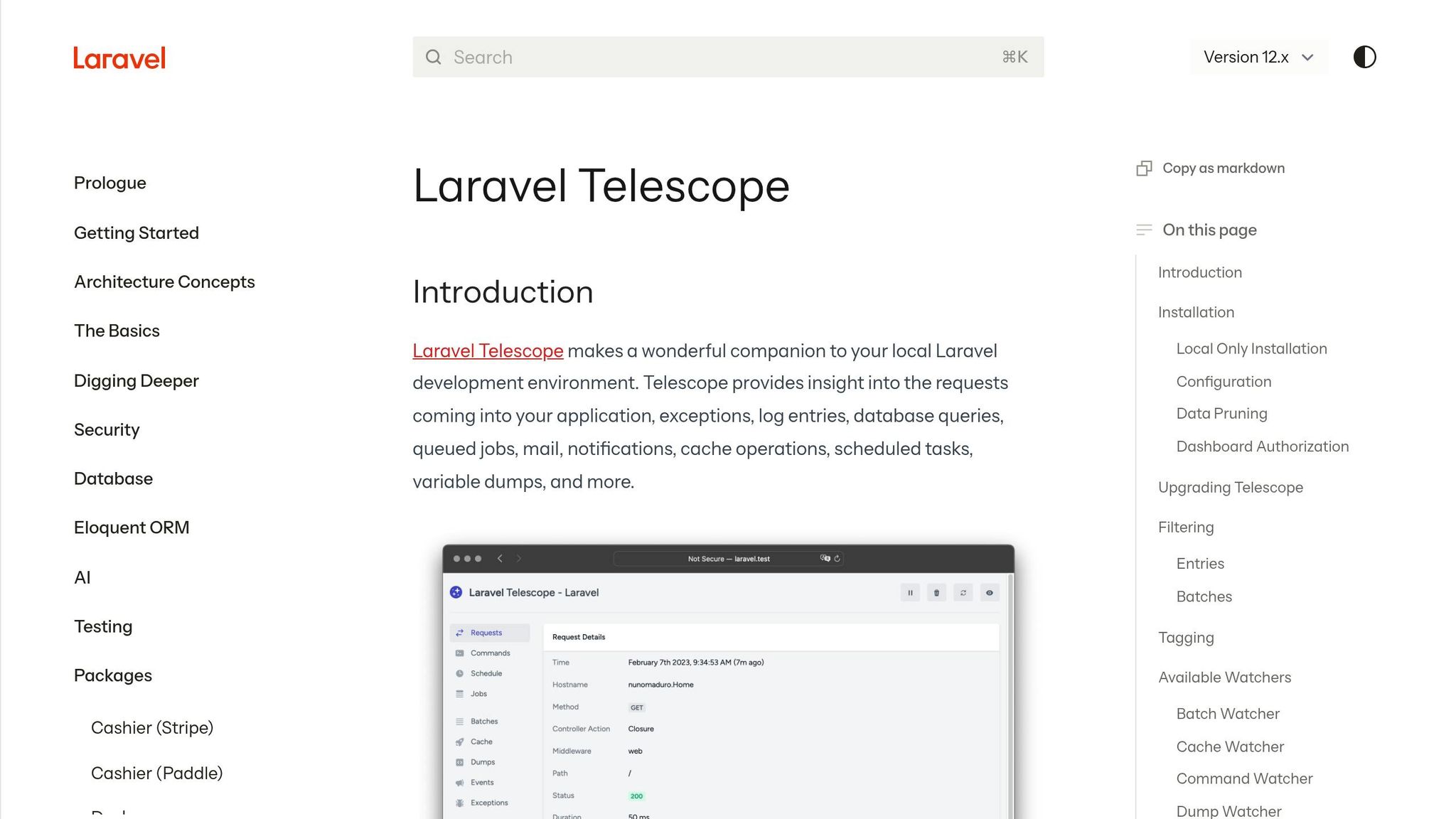 Laravel Telescope