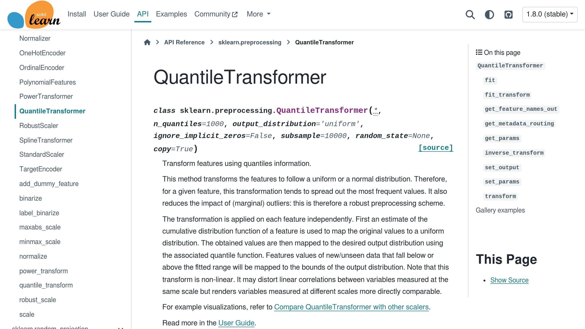 QuantileTransformer