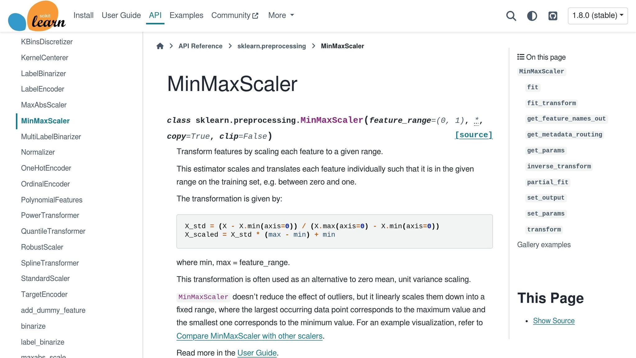 MinMaxScaler