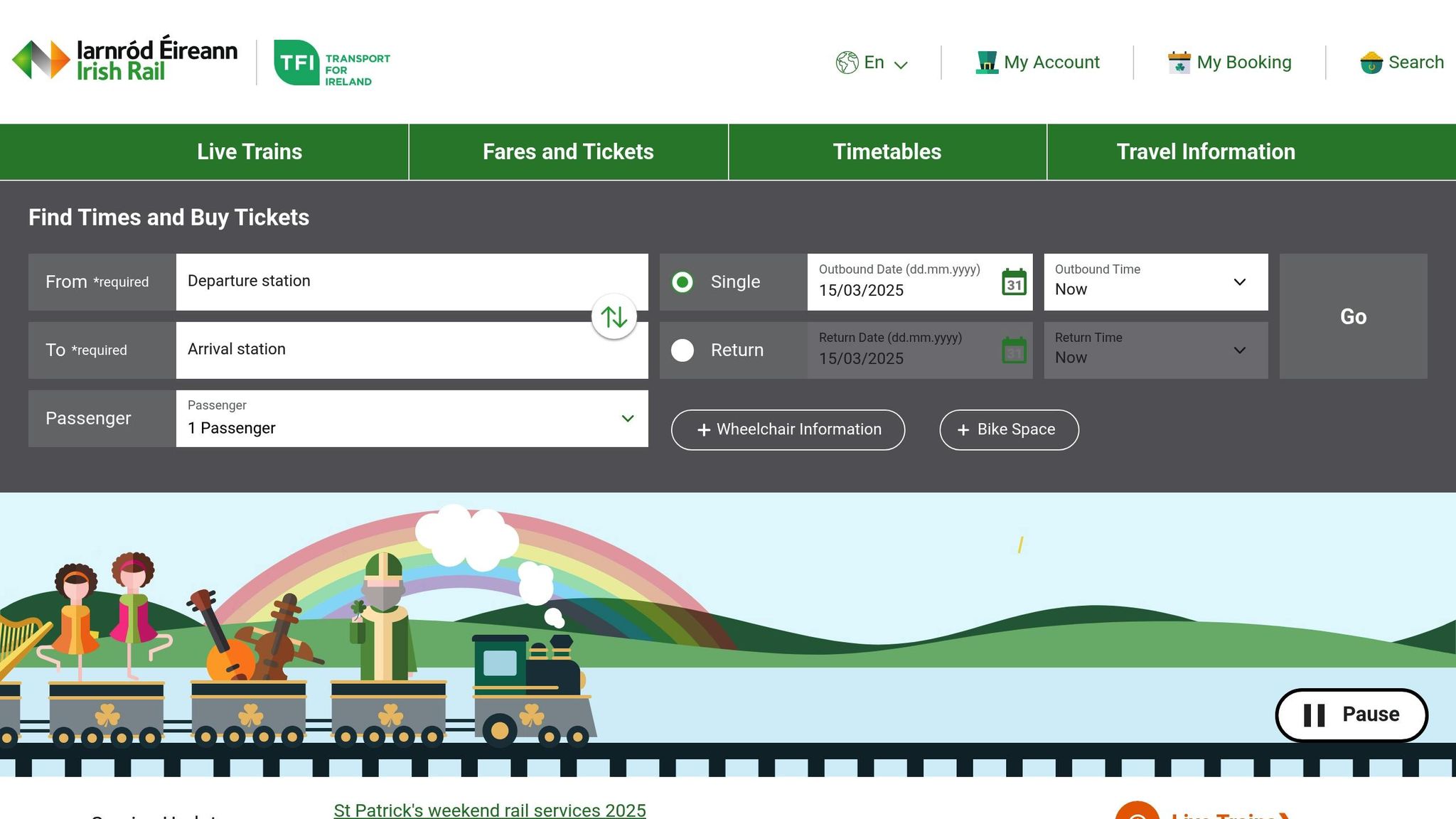 Trains to Dublin Irish Rail