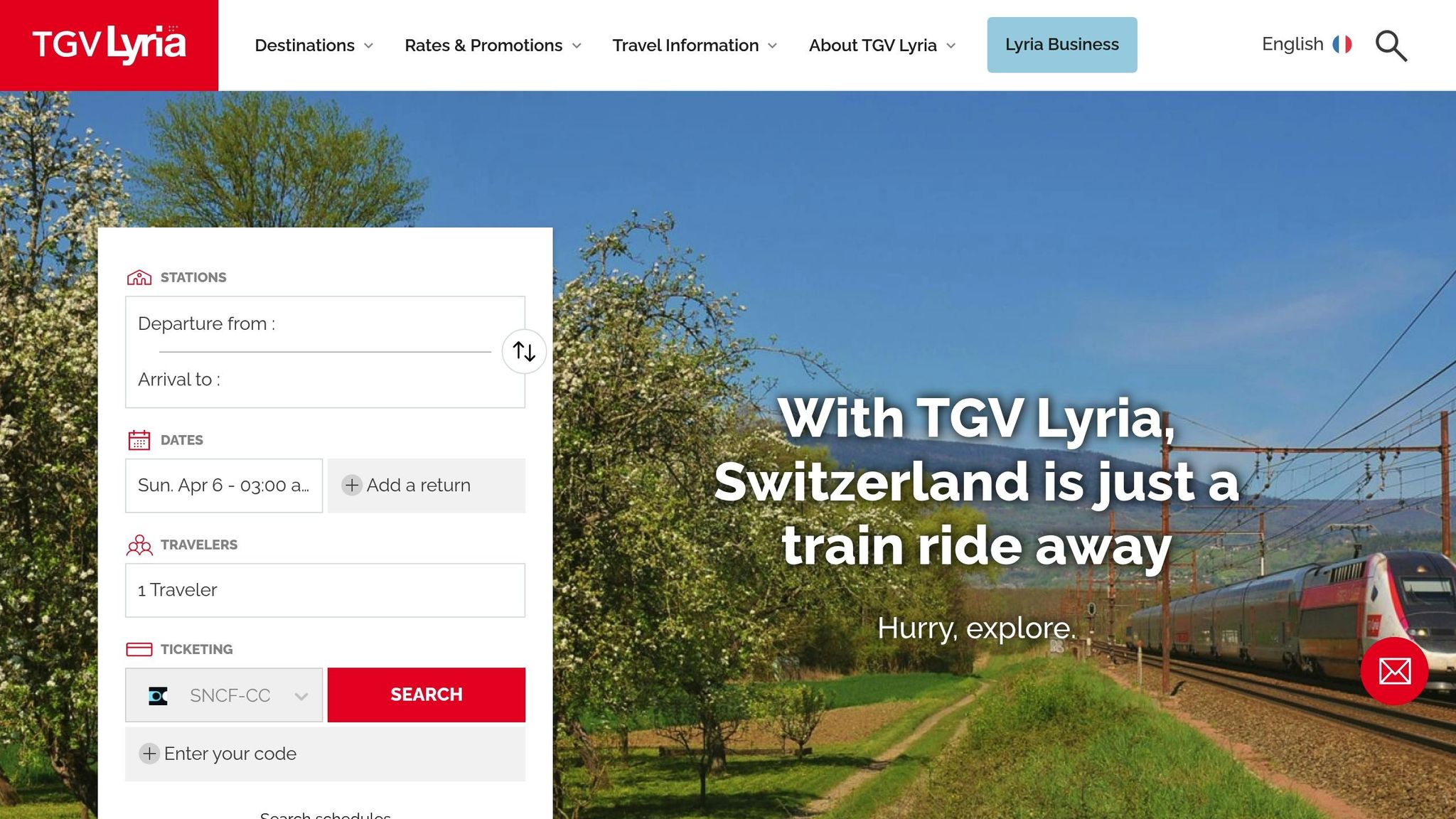 Paris to Geneva by train TGV Lyria