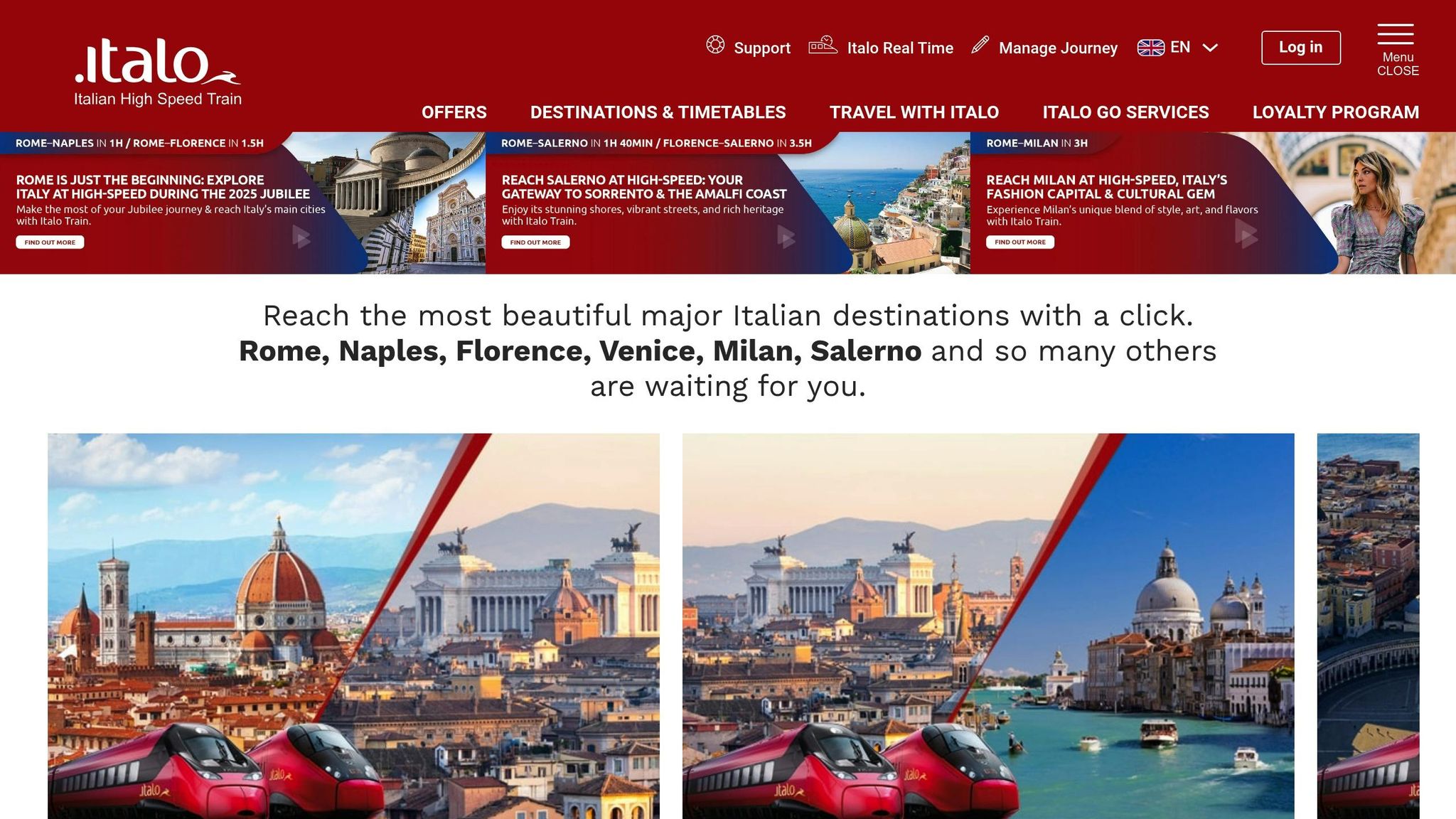 Bologna to Turin by train Italo