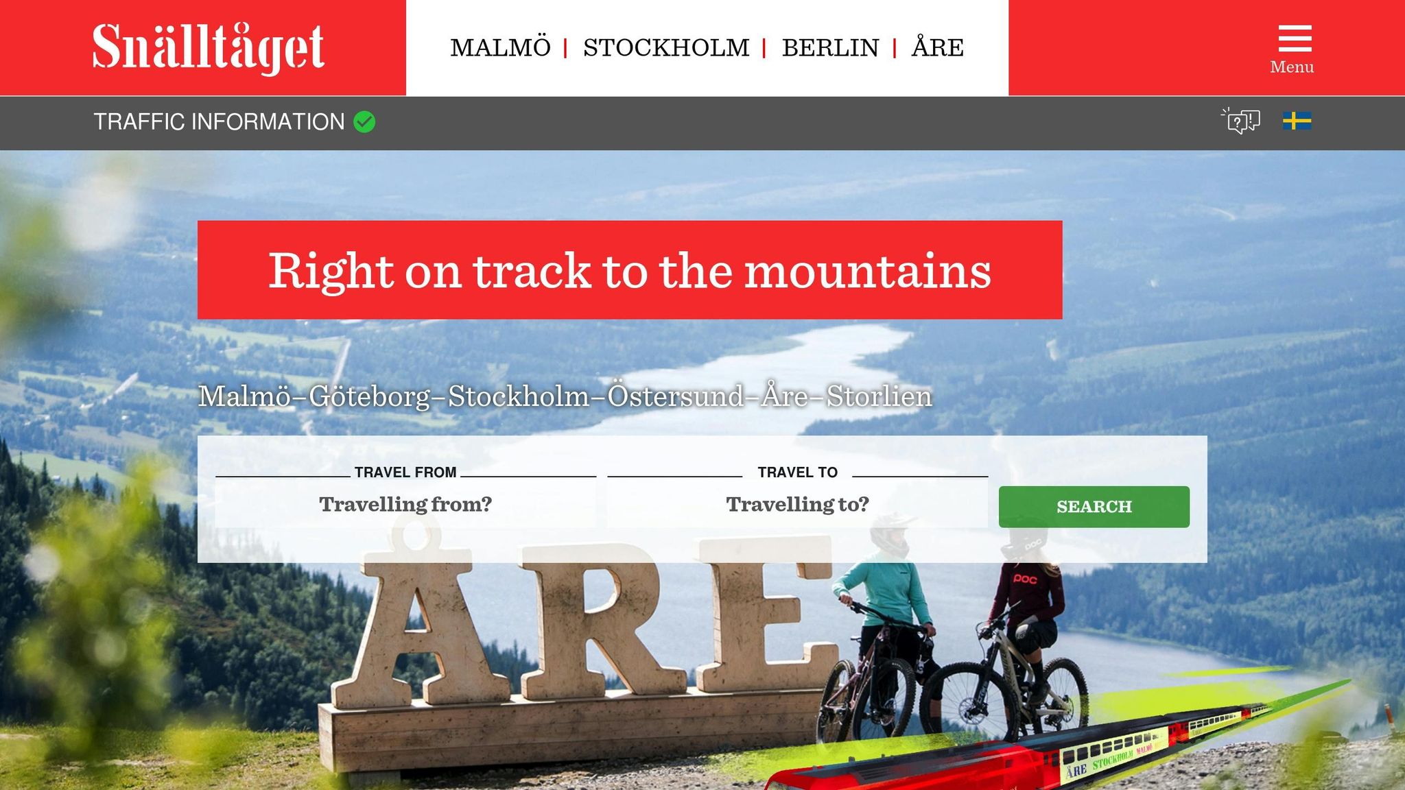 Copenhagen to Stockholm by train Snälltåget