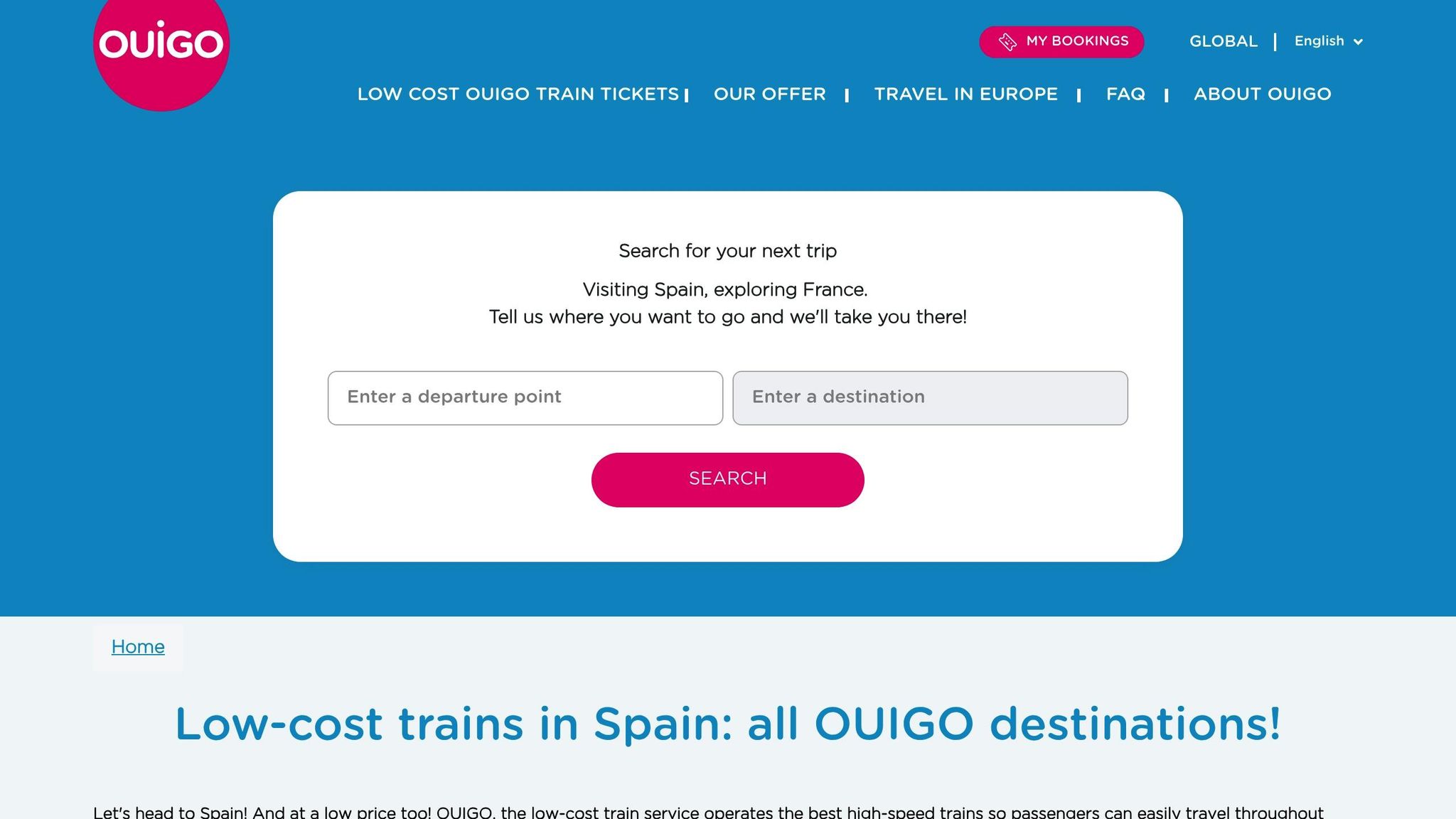 Madrid to Valencia by train OUIGO
